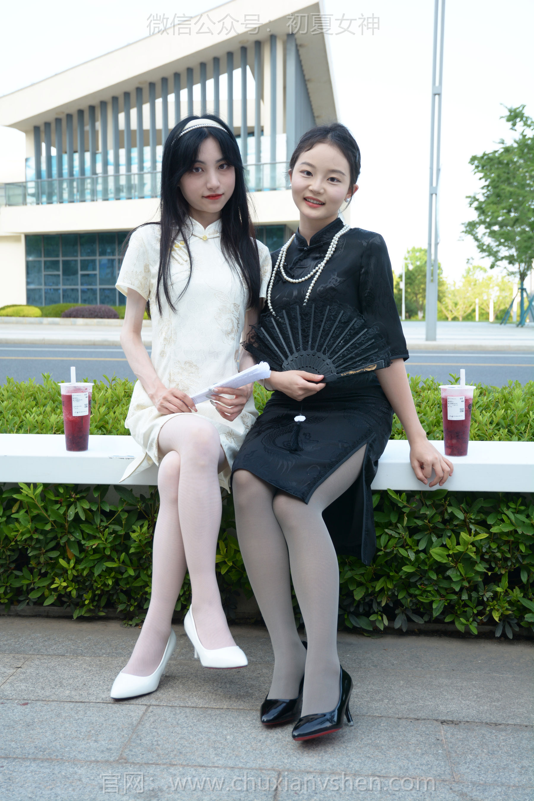 初夏女神 No.279 柒柒&双双 黑白旗袍/(140P)