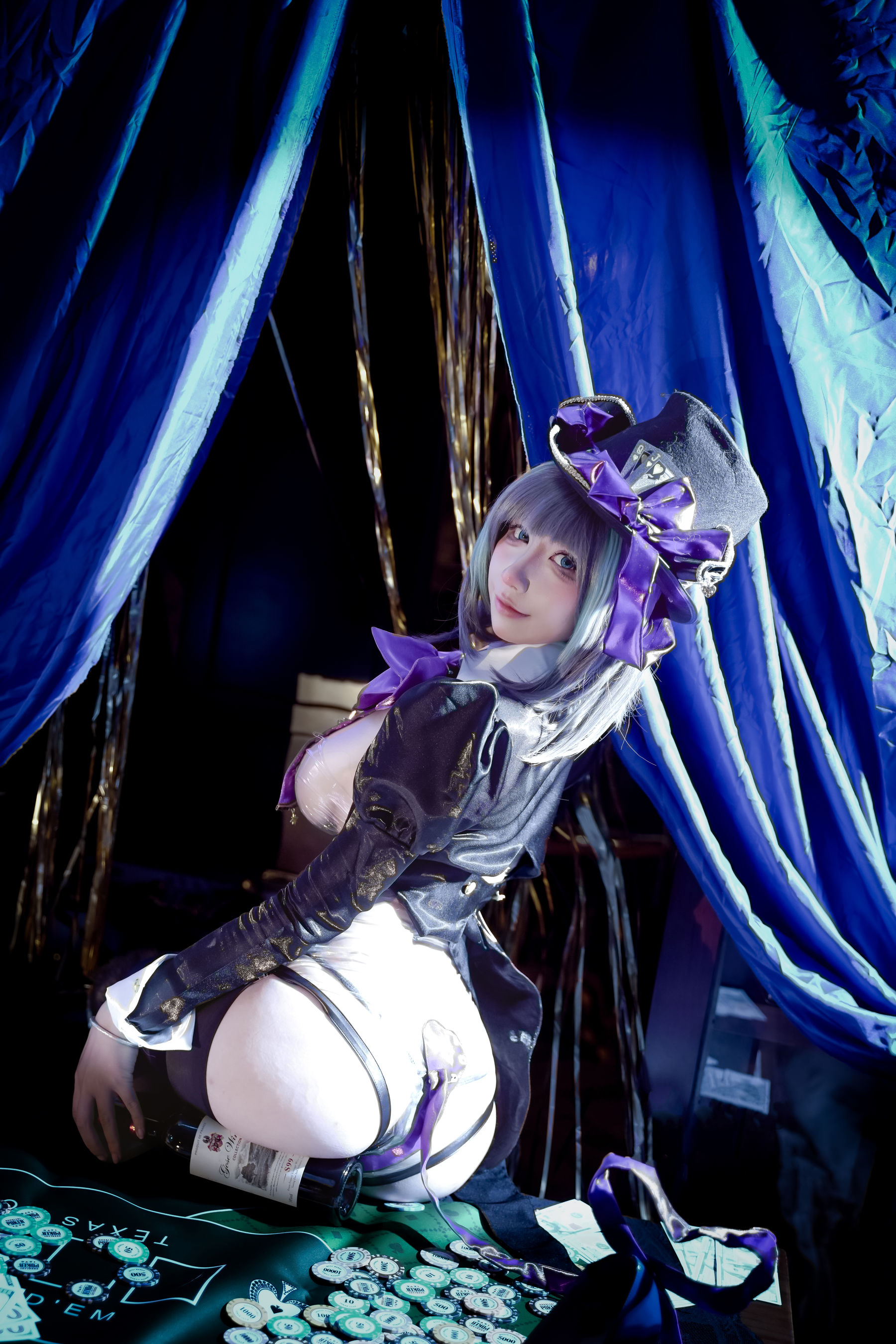 动漫博主九曲Jean - 碧蓝航线 柴郡 绚烂夜梦/(40P)