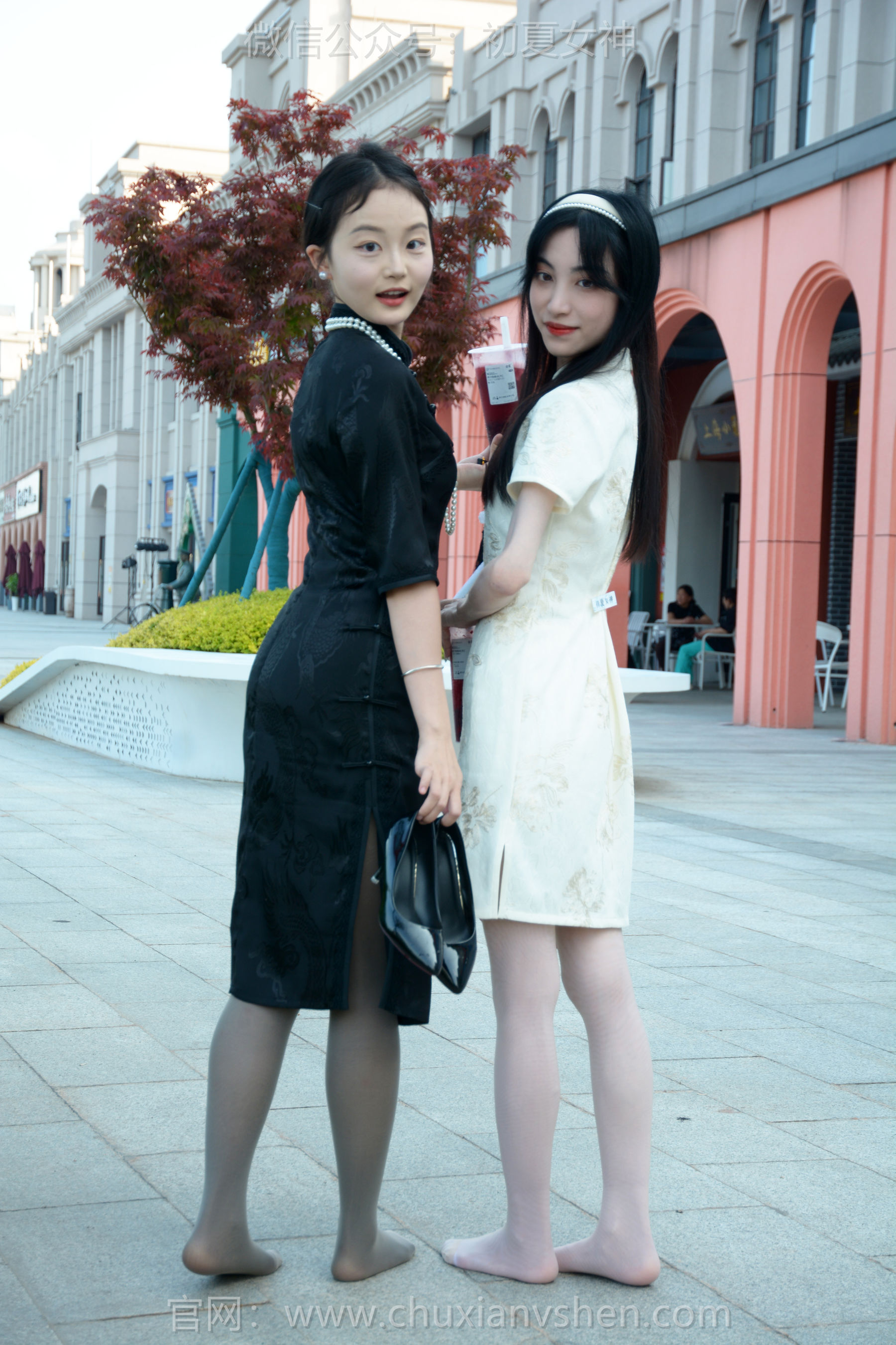 初夏女神 No.279 柒柒&双双 黑白旗袍/(140P)