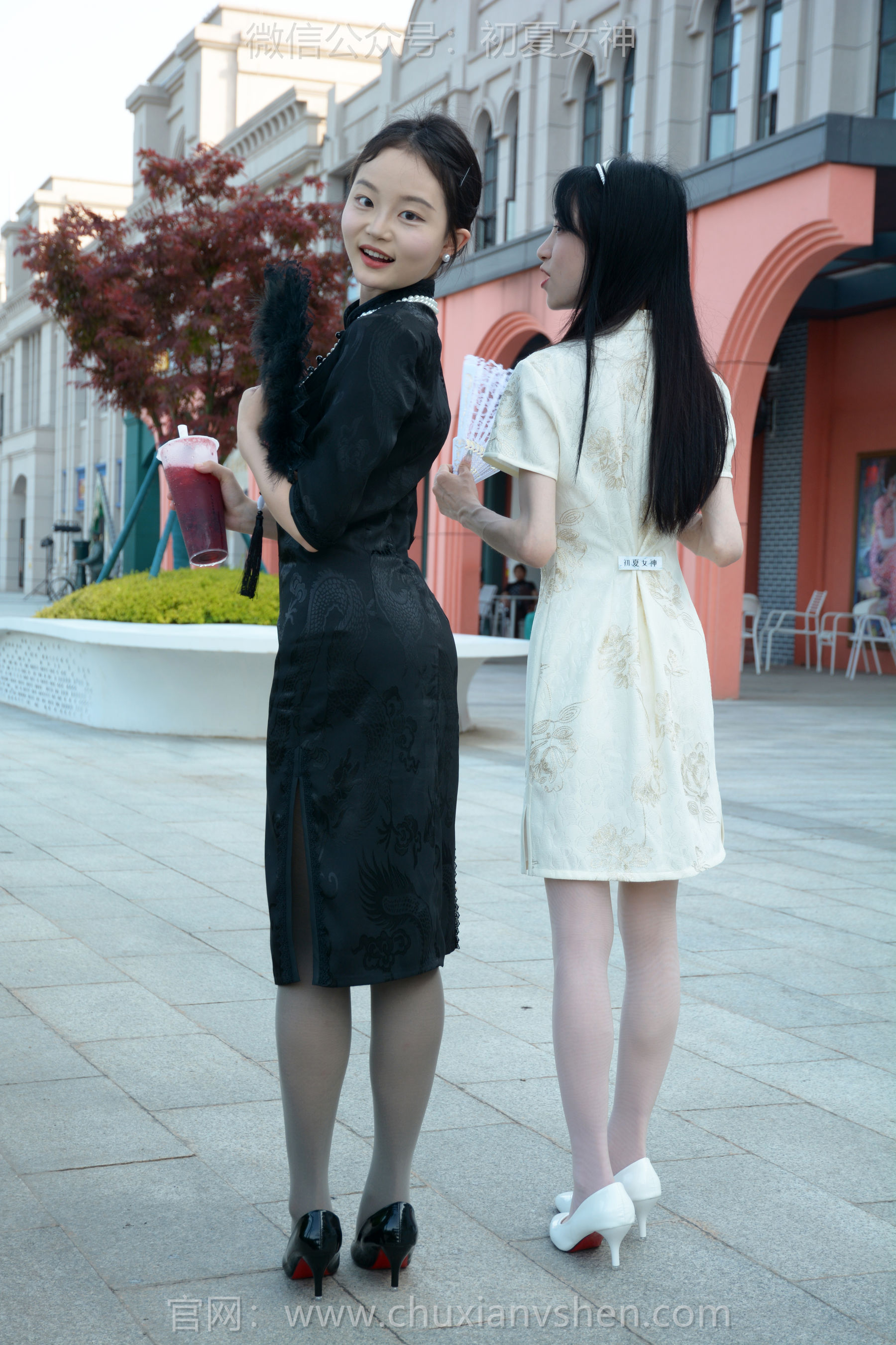 初夏女神 No.279 柒柒&双双 黑白旗袍/(140P)