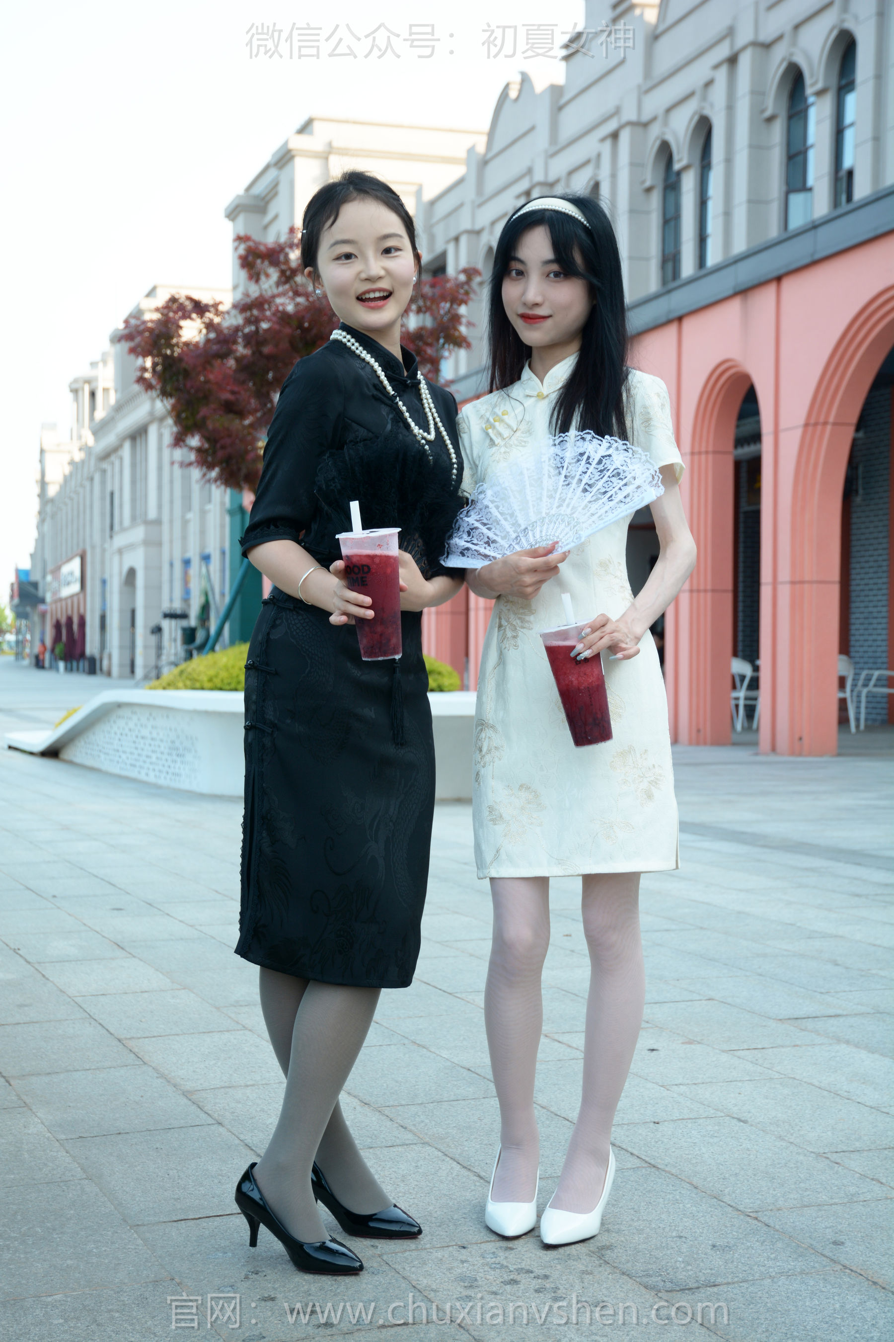 初夏女神 No.279 柒柒&双双 黑白旗袍/(140P)