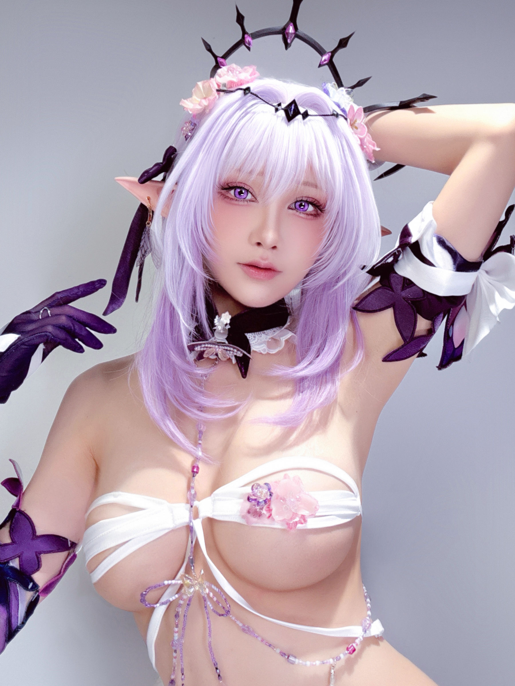 动漫博主水淼aqua - 遐蝶 Castorice 自拍/(21P)