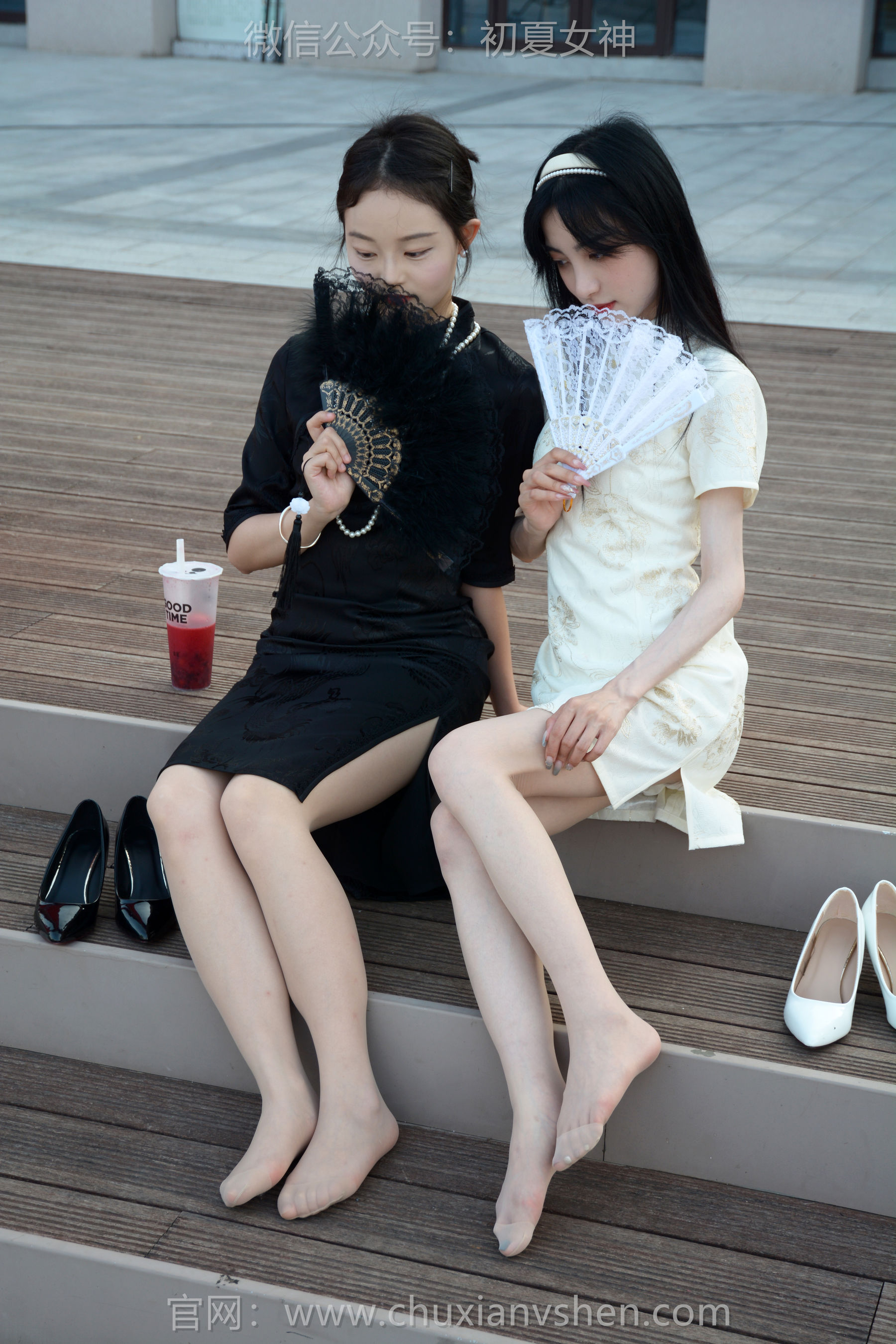 初夏女神 No.279 柒柒&双双 黑白旗袍/(140P)