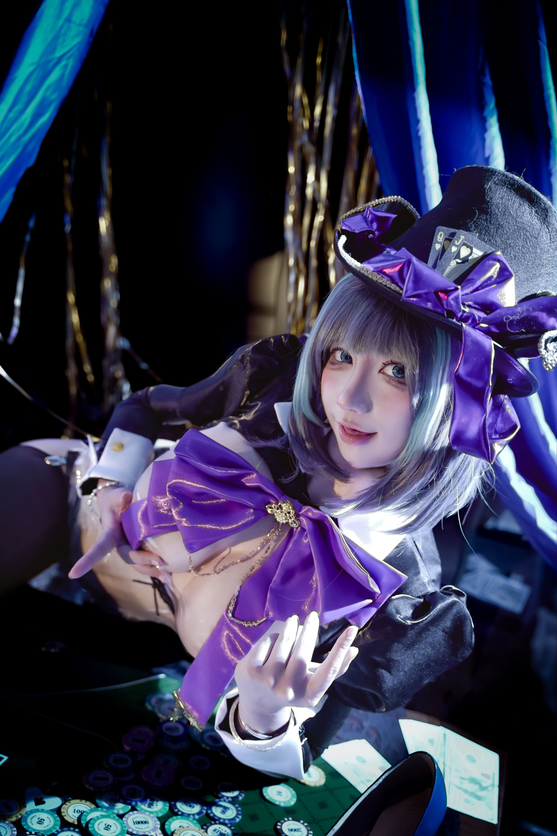 动漫博主九曲Jean - 碧蓝航线 柴郡 绚烂夜梦/(40P)