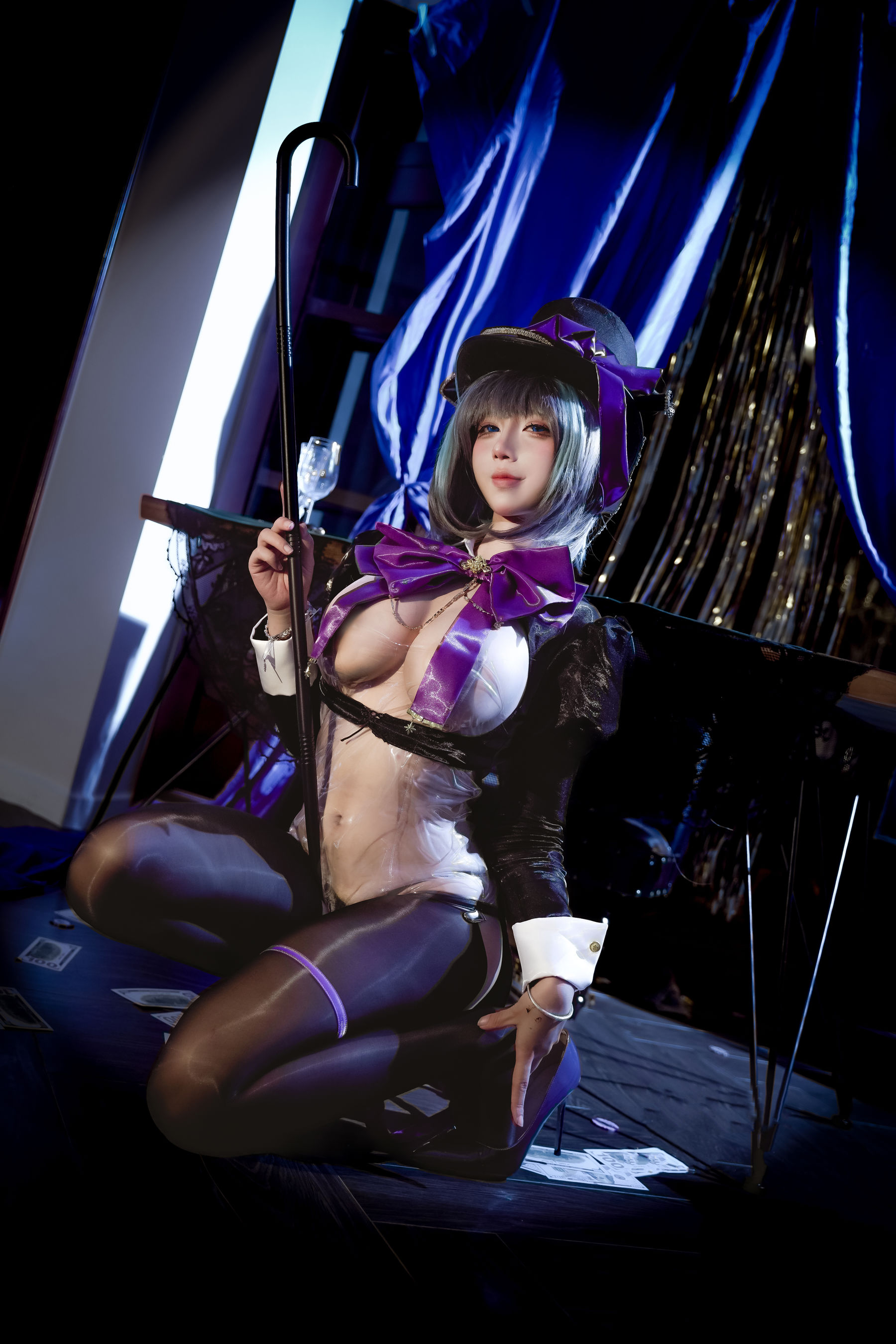 动漫博主九曲Jean - 碧蓝航线 柴郡 绚烂夜梦/(40P)