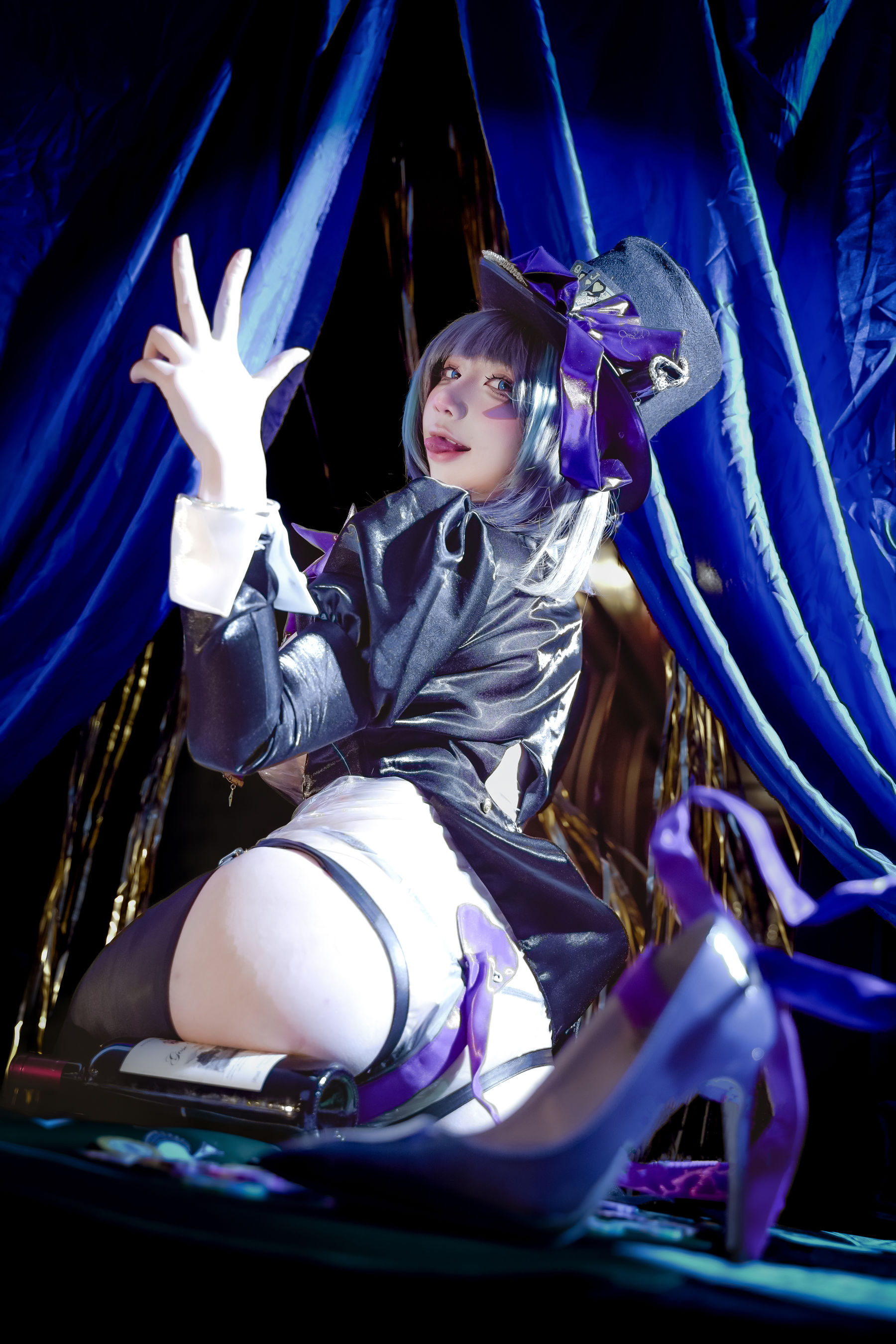 动漫博主九曲Jean - 碧蓝航线 柴郡 绚烂夜梦/(40P)