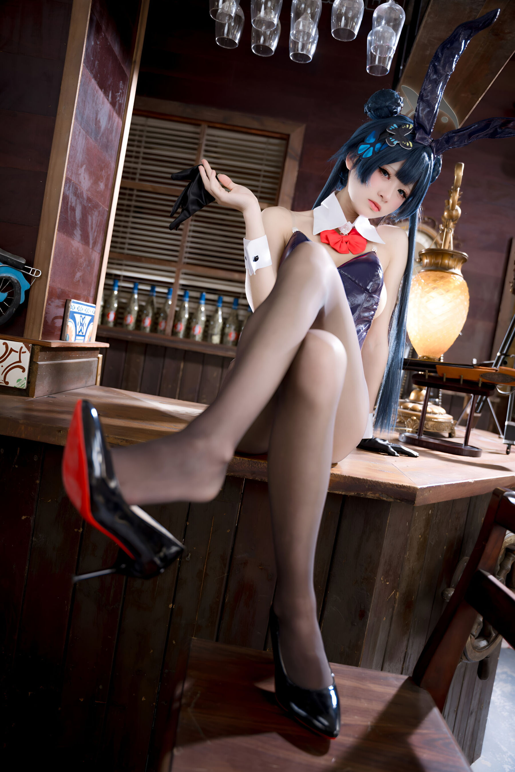 九柒喵 - 蔚蓝档案 龙华妃咲 兔女郎/(59P)