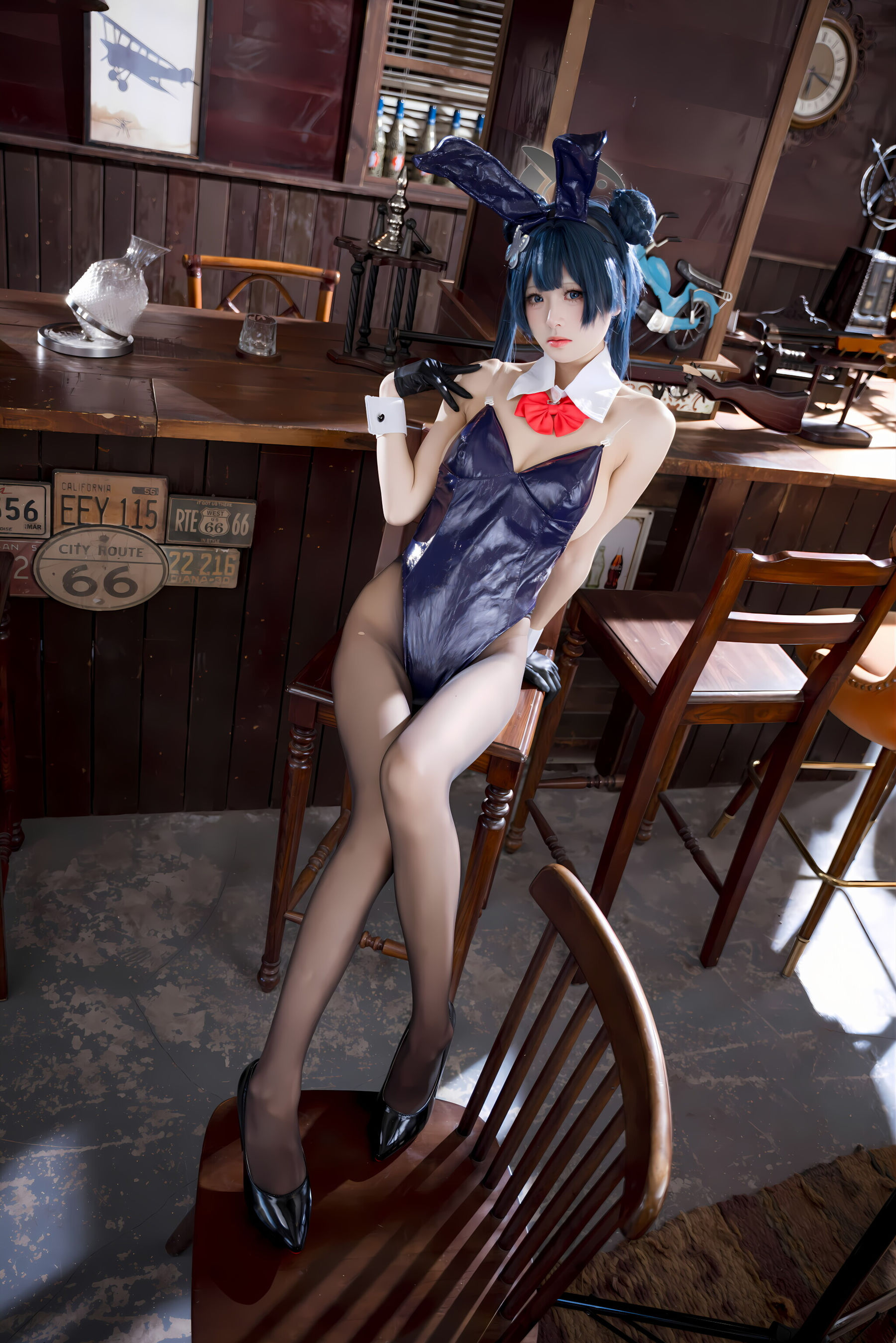 九柒喵 - 蔚蓝档案 龙华妃咲 兔女郎/(59P)