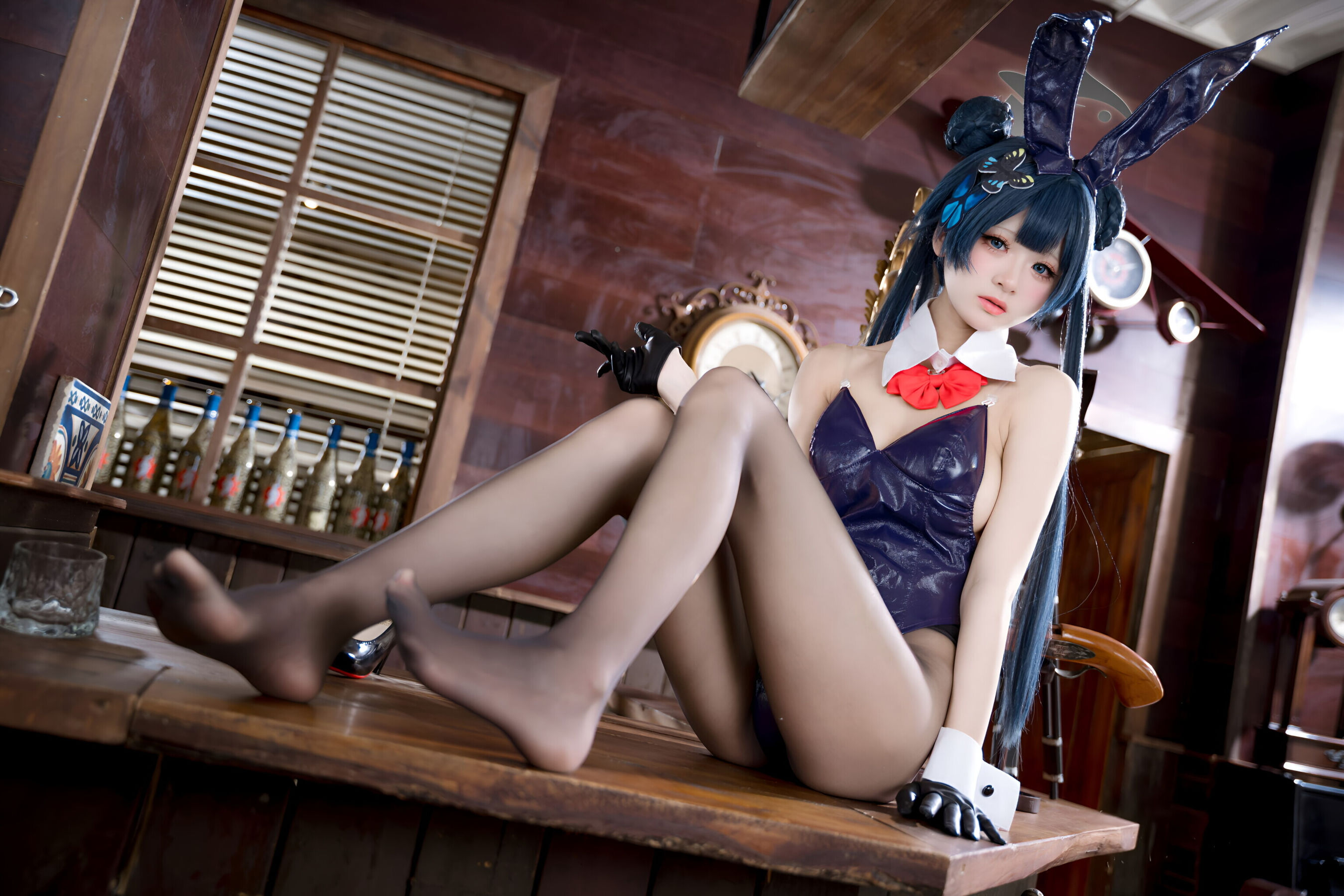 九柒喵 - 蔚蓝档案 龙华妃咲 兔女郎/(59P)