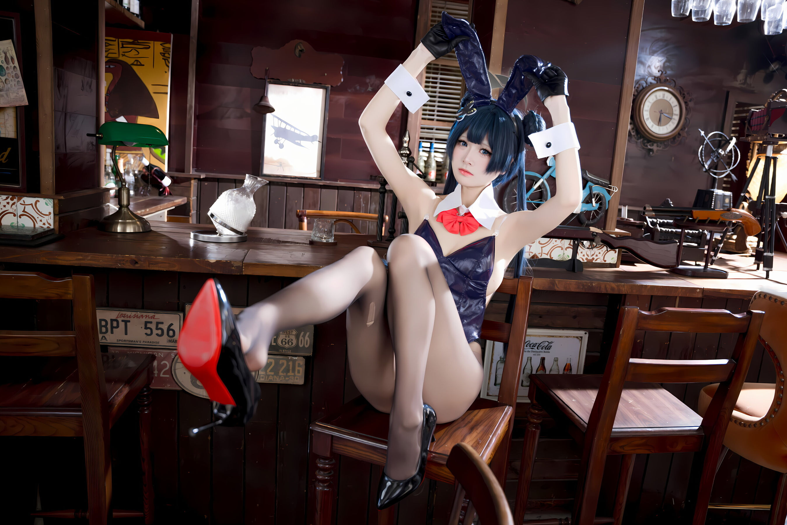 九柒喵 - 蔚蓝档案 龙华妃咲 兔女郎/(59P)