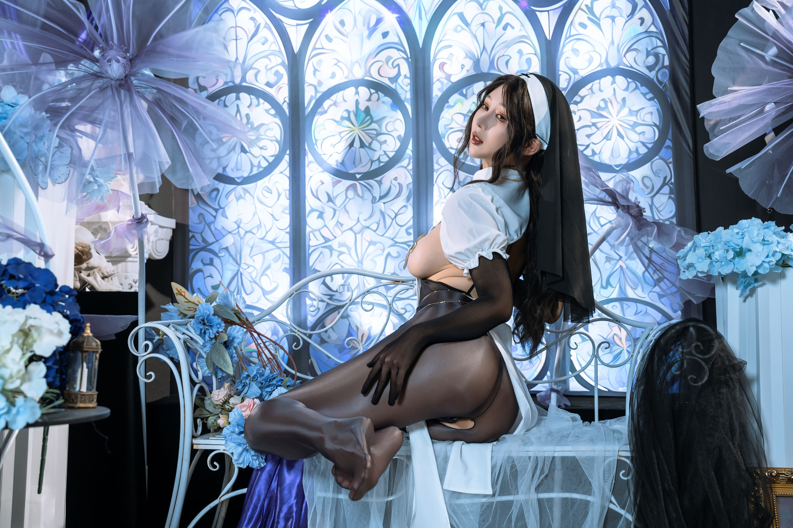 云溪溪 - 奶桃桃 沉陷 修女/(90P)