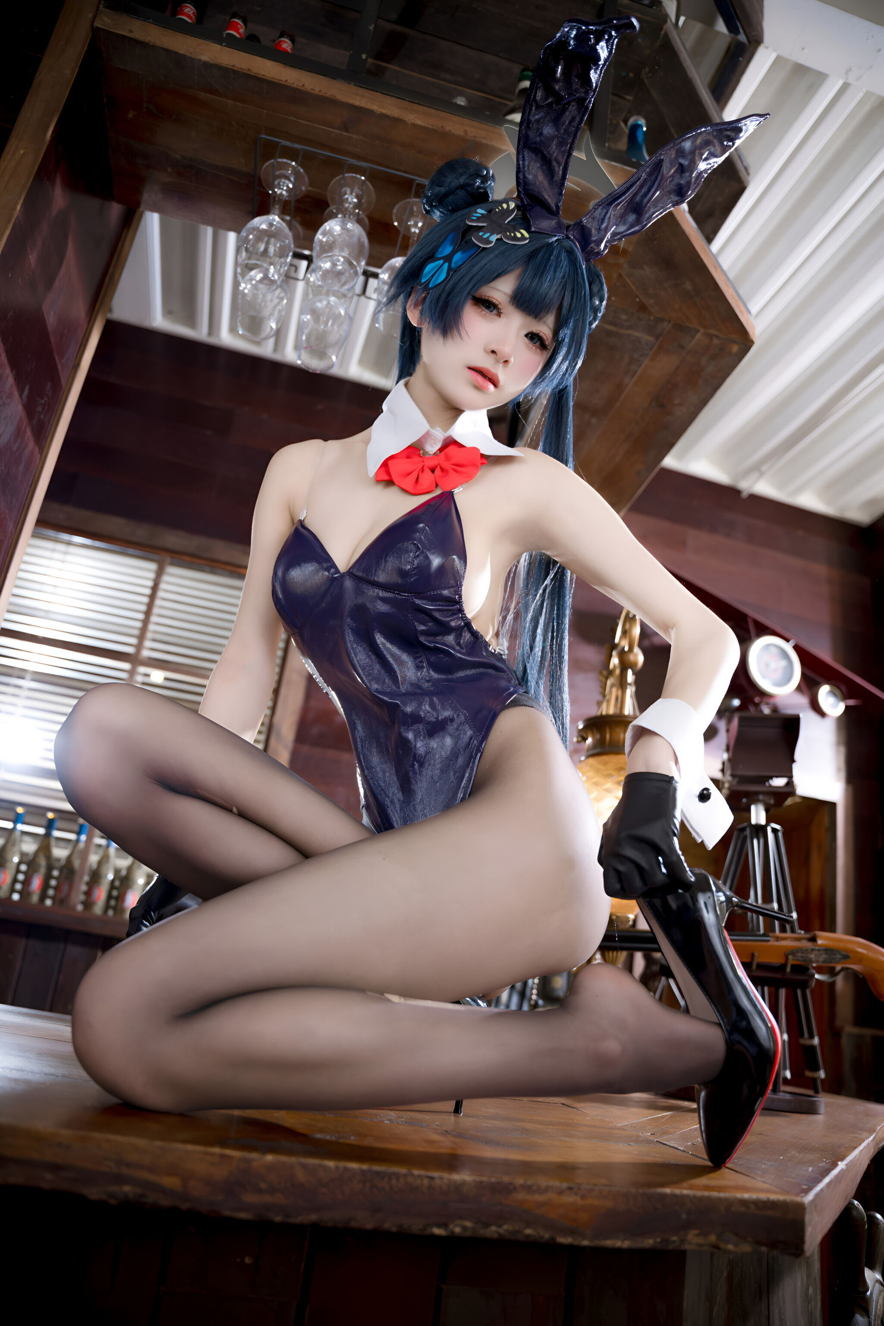 九柒喵 - 蔚蓝档案 龙华妃咲 兔女郎/(59P)