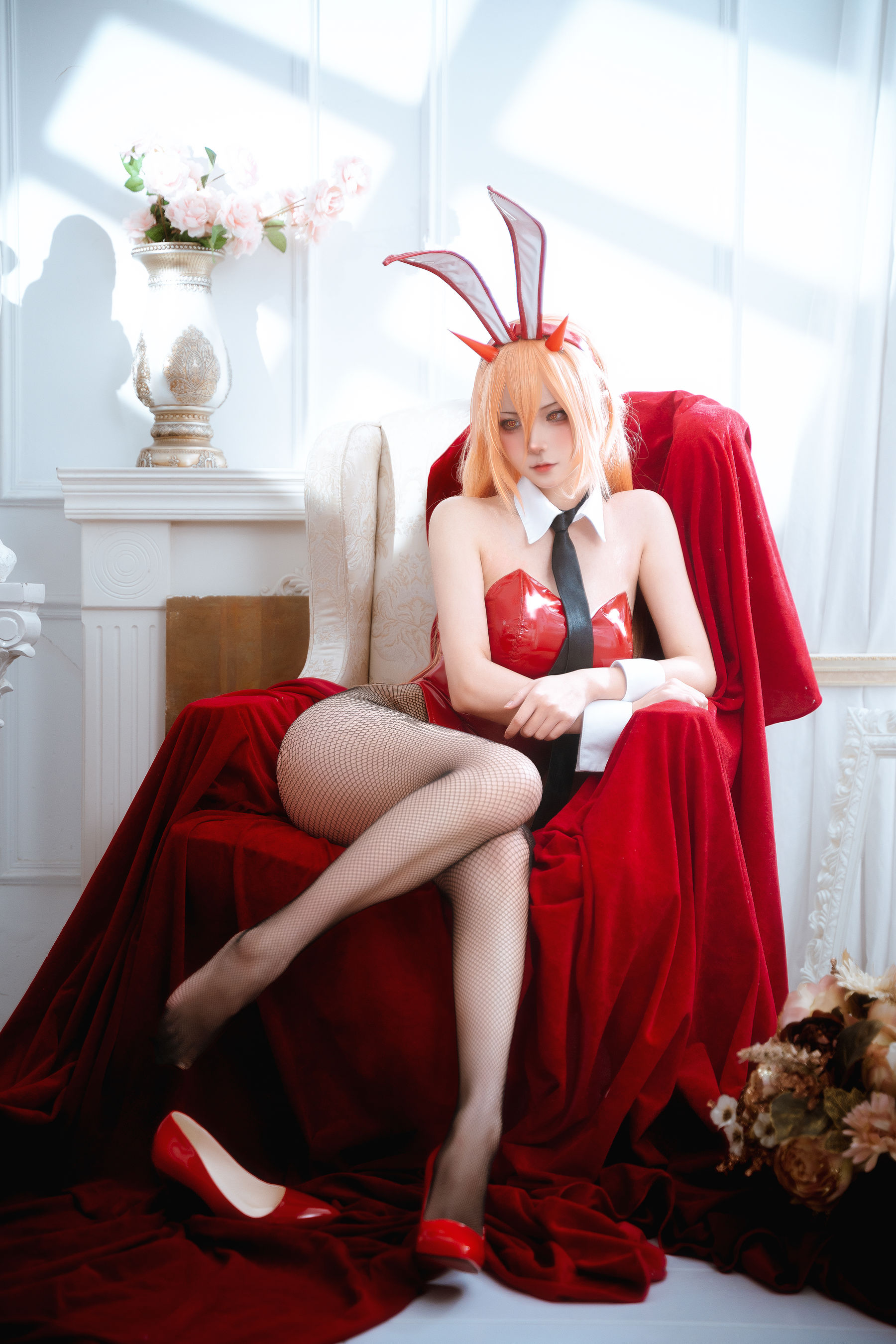 Seya-狮砸 - 电锯人 帕瓦&玛奇玛 兔女郎/(12P)