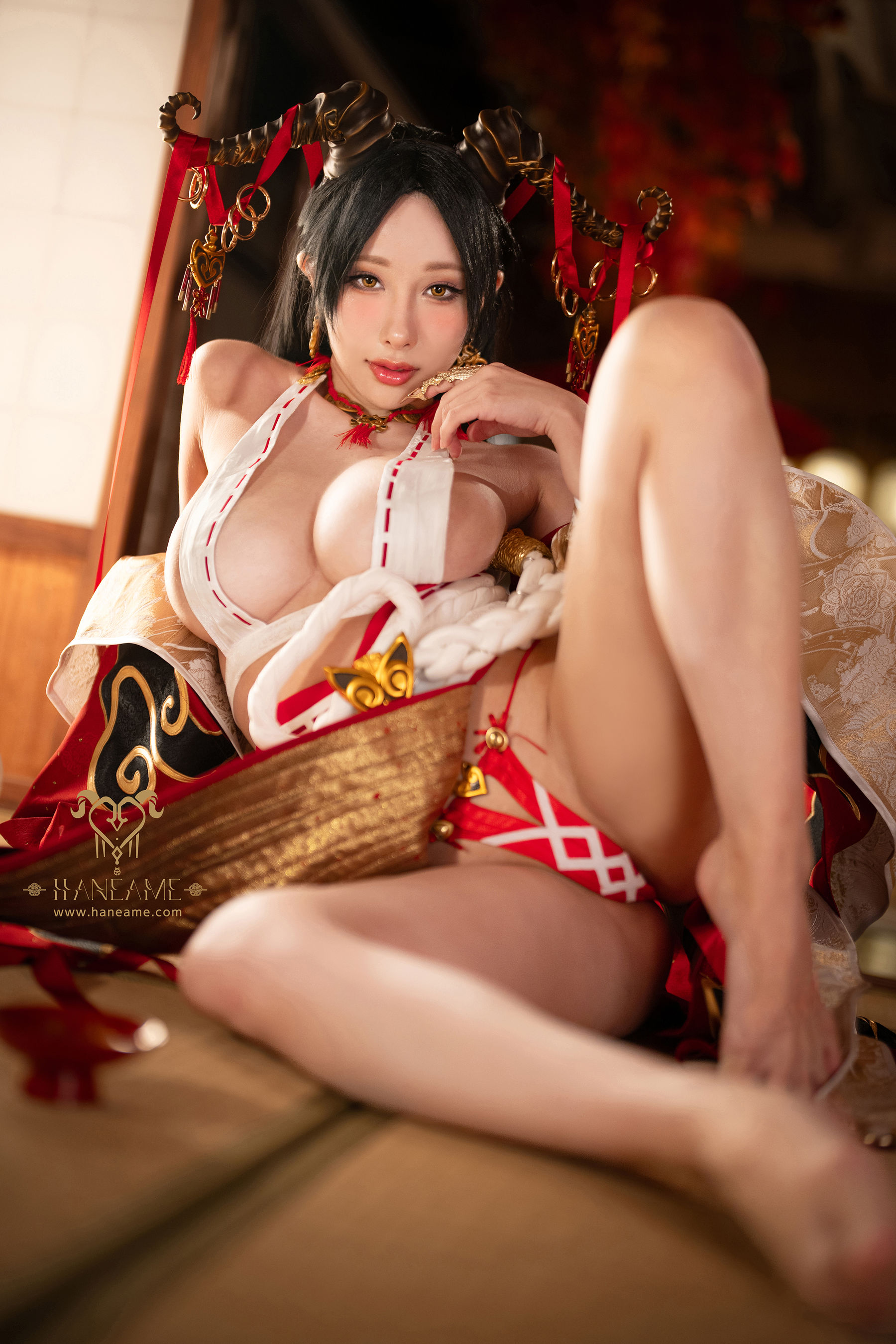 Hane Ame 雨波写真 - Lustful Goat Miko 邪羊巫女/(88P)