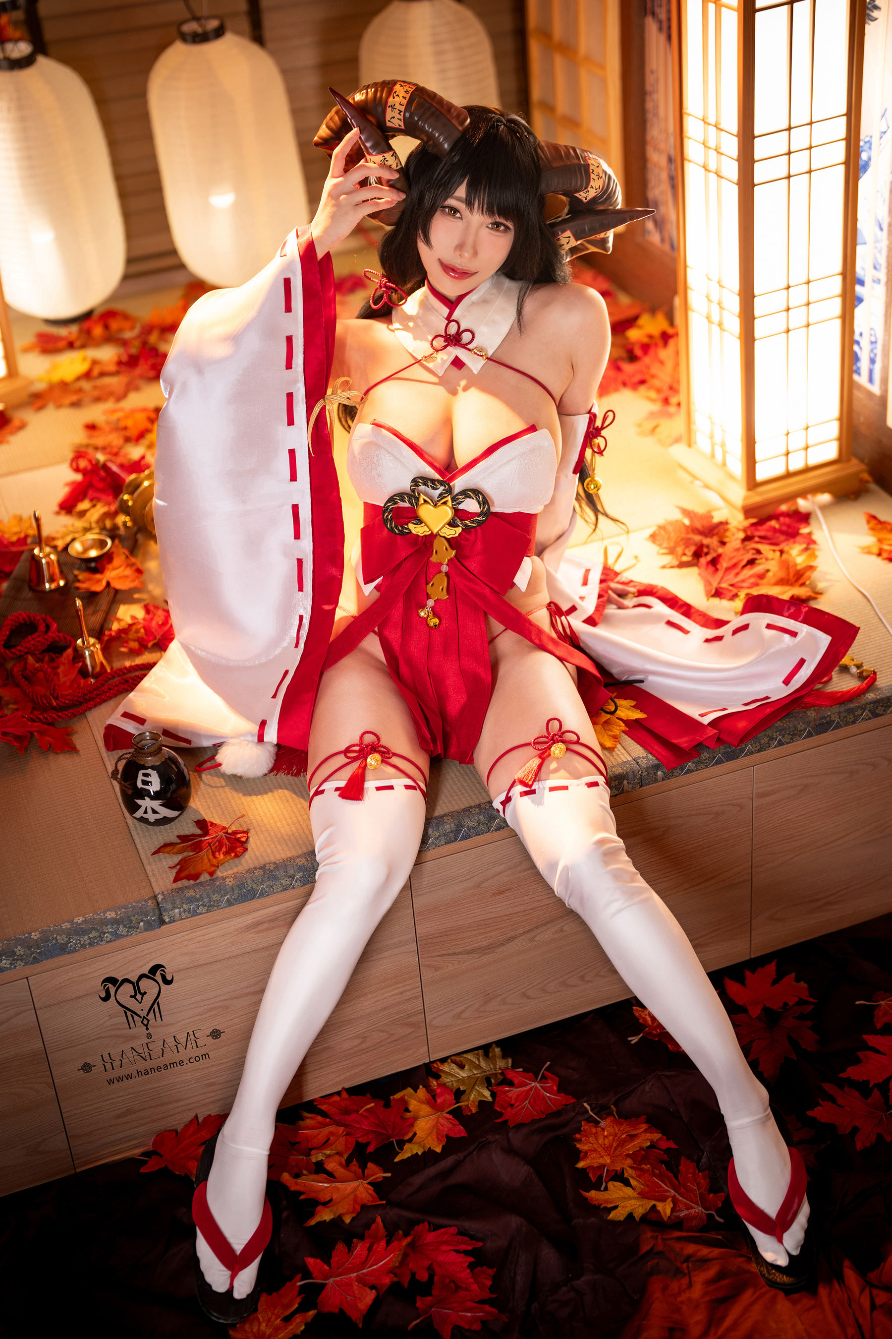 Hane Ame 雨波写真 - Lustful Goat Miko 邪羊巫女/(88P)