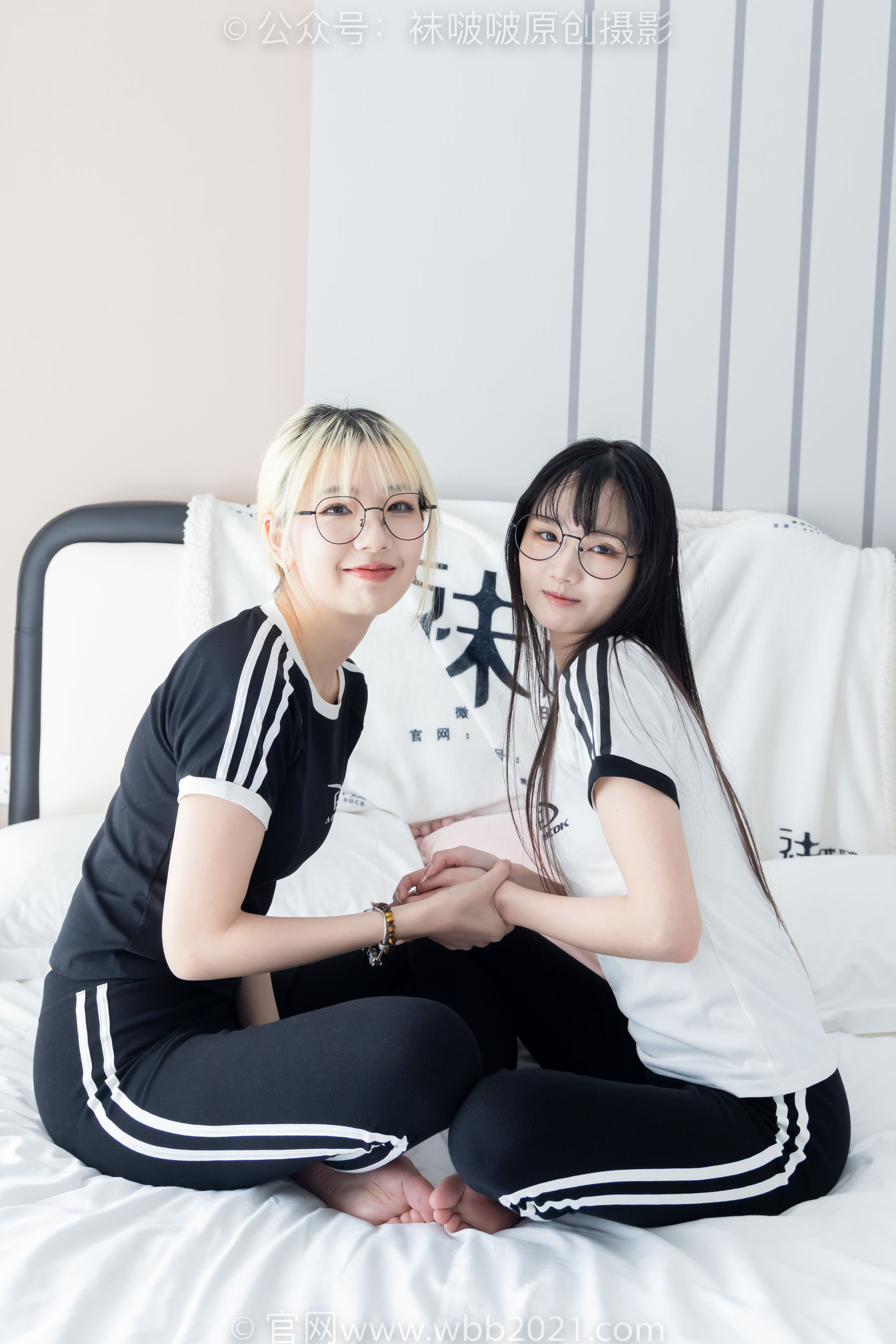 BoBoSocks袜啵啵 No.555 小甜豆&甜甜圈 - 板鞋、运动鞋、白棉袜、裸足/(154P)