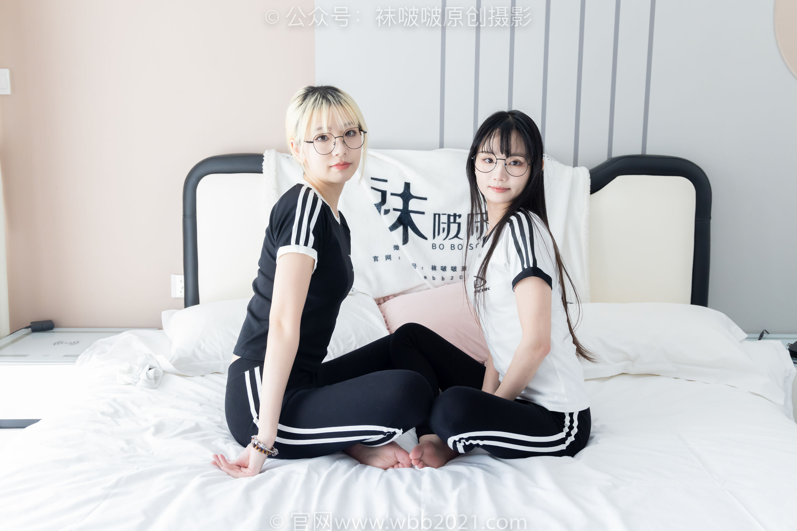 BoBoSocks袜啵啵 No.555 小甜豆&甜甜圈 - 板鞋、运动鞋、白棉袜、裸足/(154P)