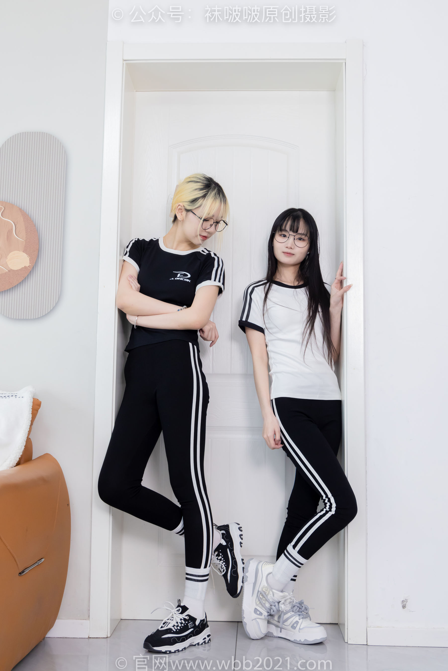 BoBoSocks袜啵啵 No.555 小甜豆&甜甜圈 - 板鞋、运动鞋、白棉袜、裸足/(154P)