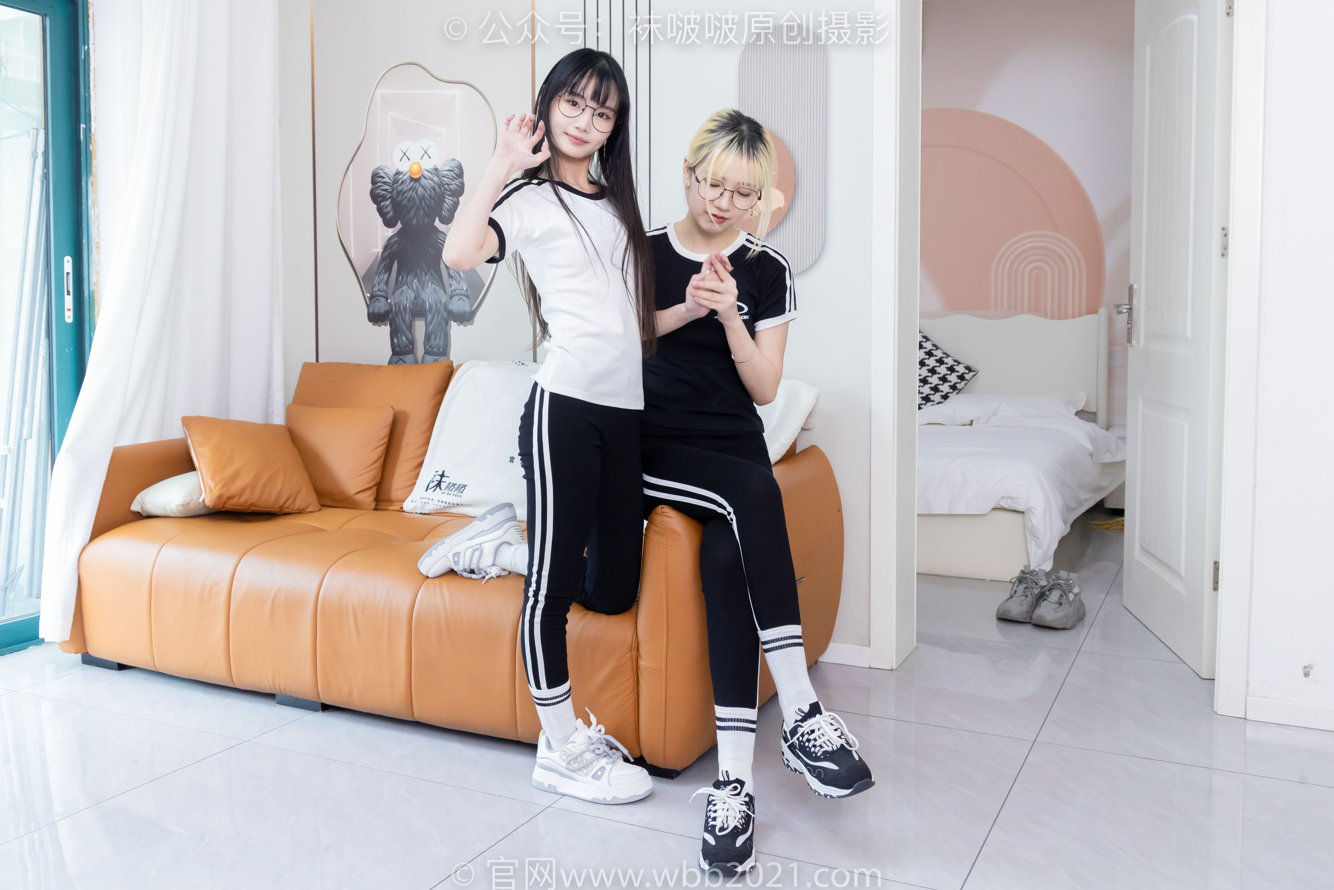 BoBoSocks袜啵啵 No.555 小甜豆&甜甜圈 - 板鞋、运动鞋、白棉袜、裸足/(154P)