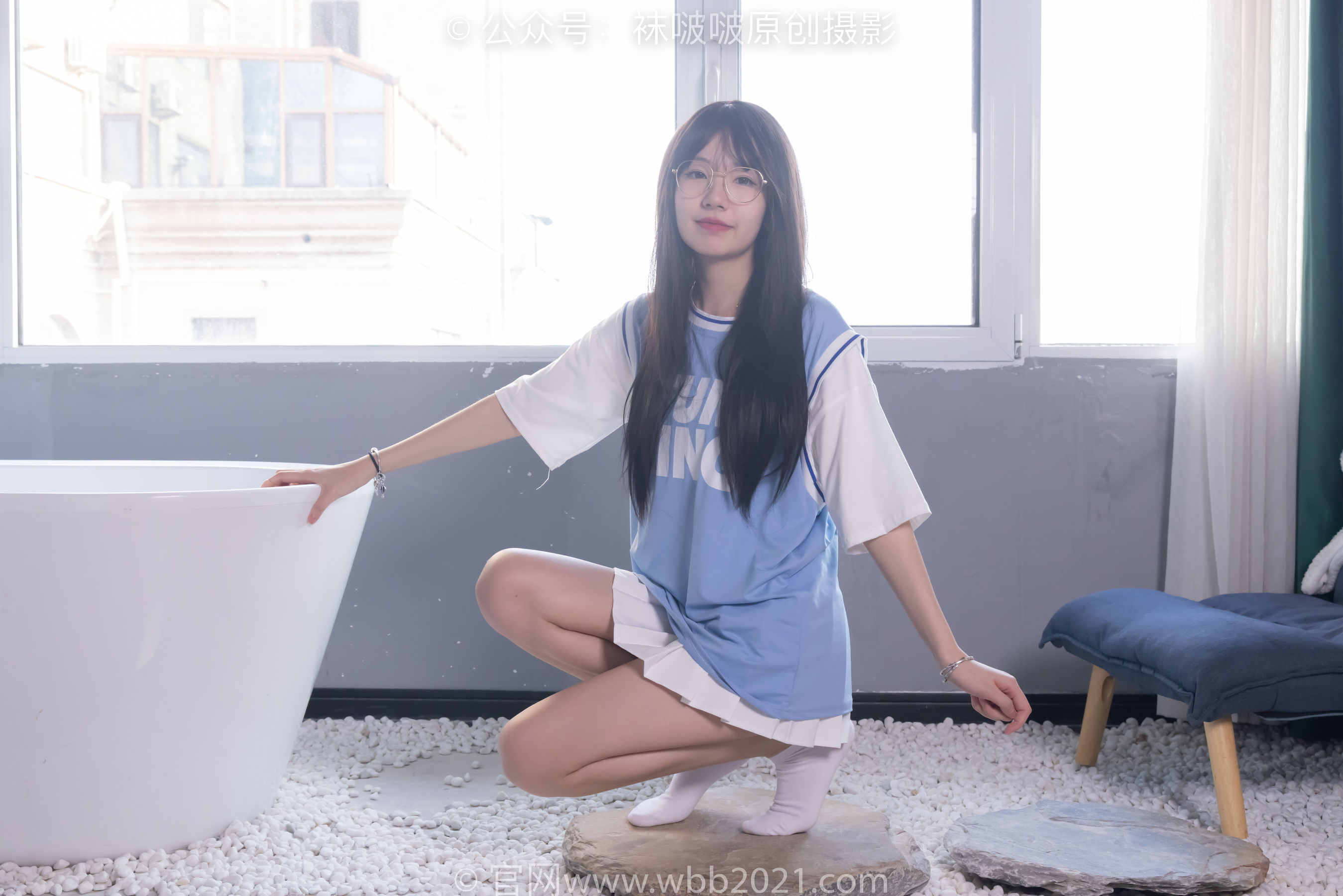 BoBoSocks袜啵啵 No.561 小甜豆 - 板鞋、短白棉袜、裸足/(155P)