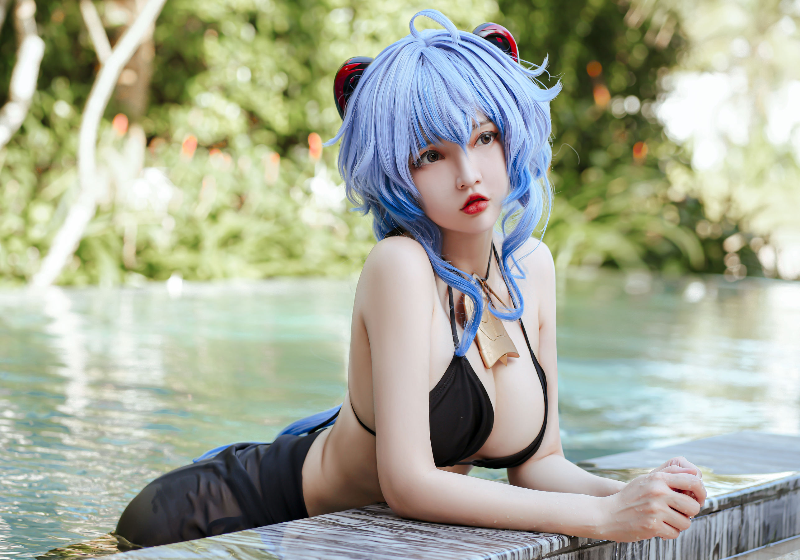 Coser小姐姐Potato Godzilla - Ganyu Bikini/(11P)