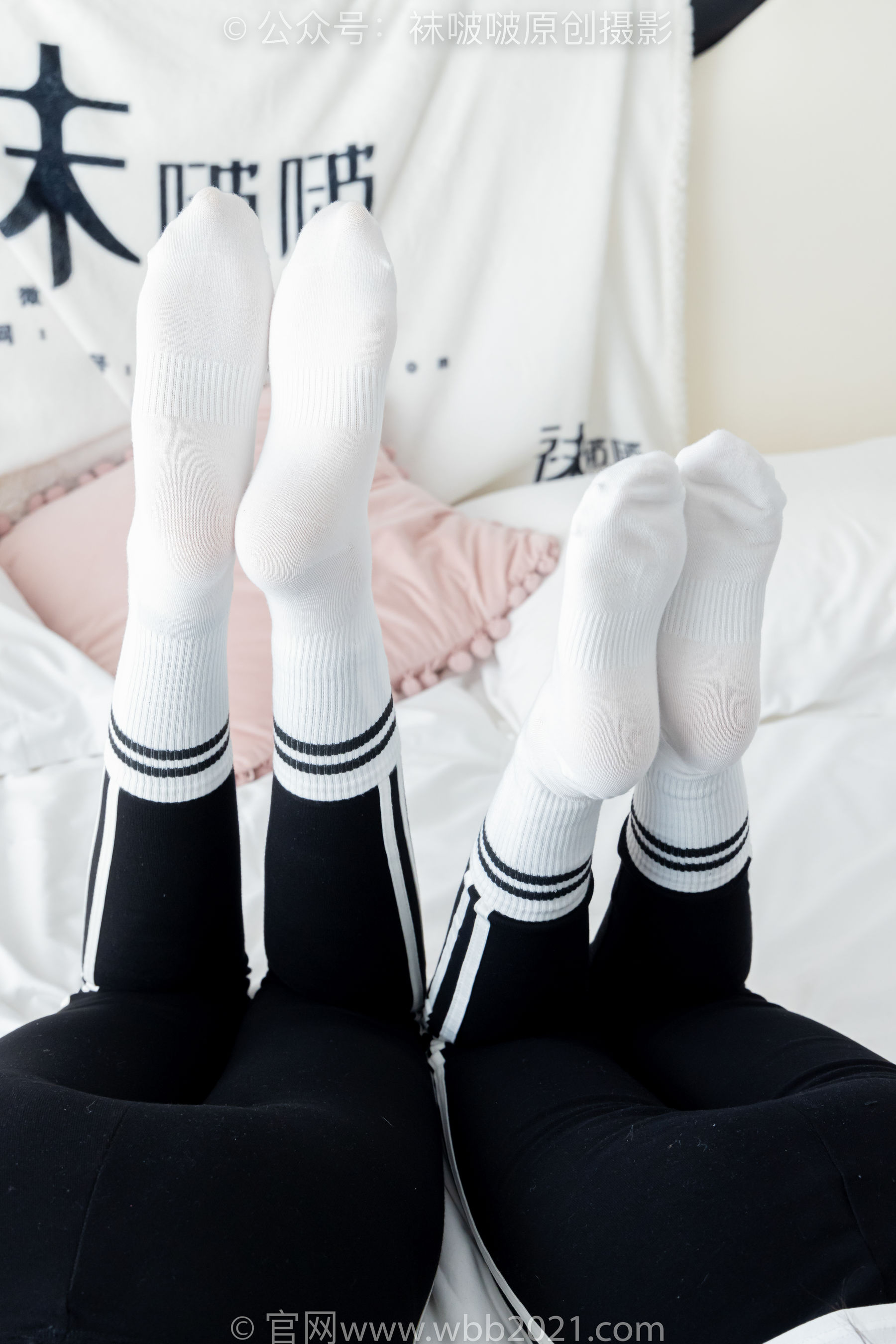 BoBoSocks袜啵啵 No.555 小甜豆&甜甜圈 - 板鞋、运动鞋、白棉袜、裸足/(154P)