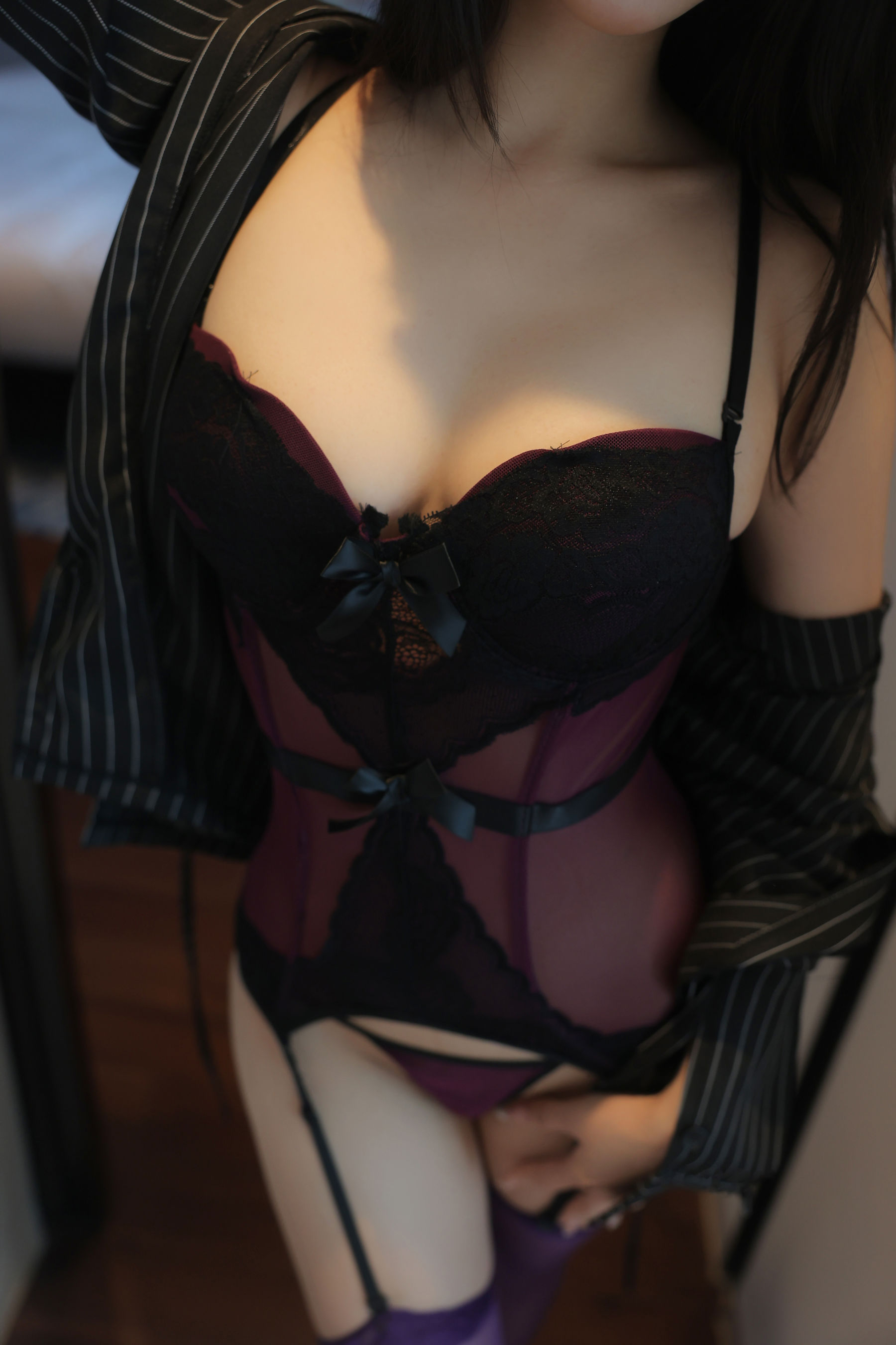 Candy糖糖 - 紫色丝袜/(85P)