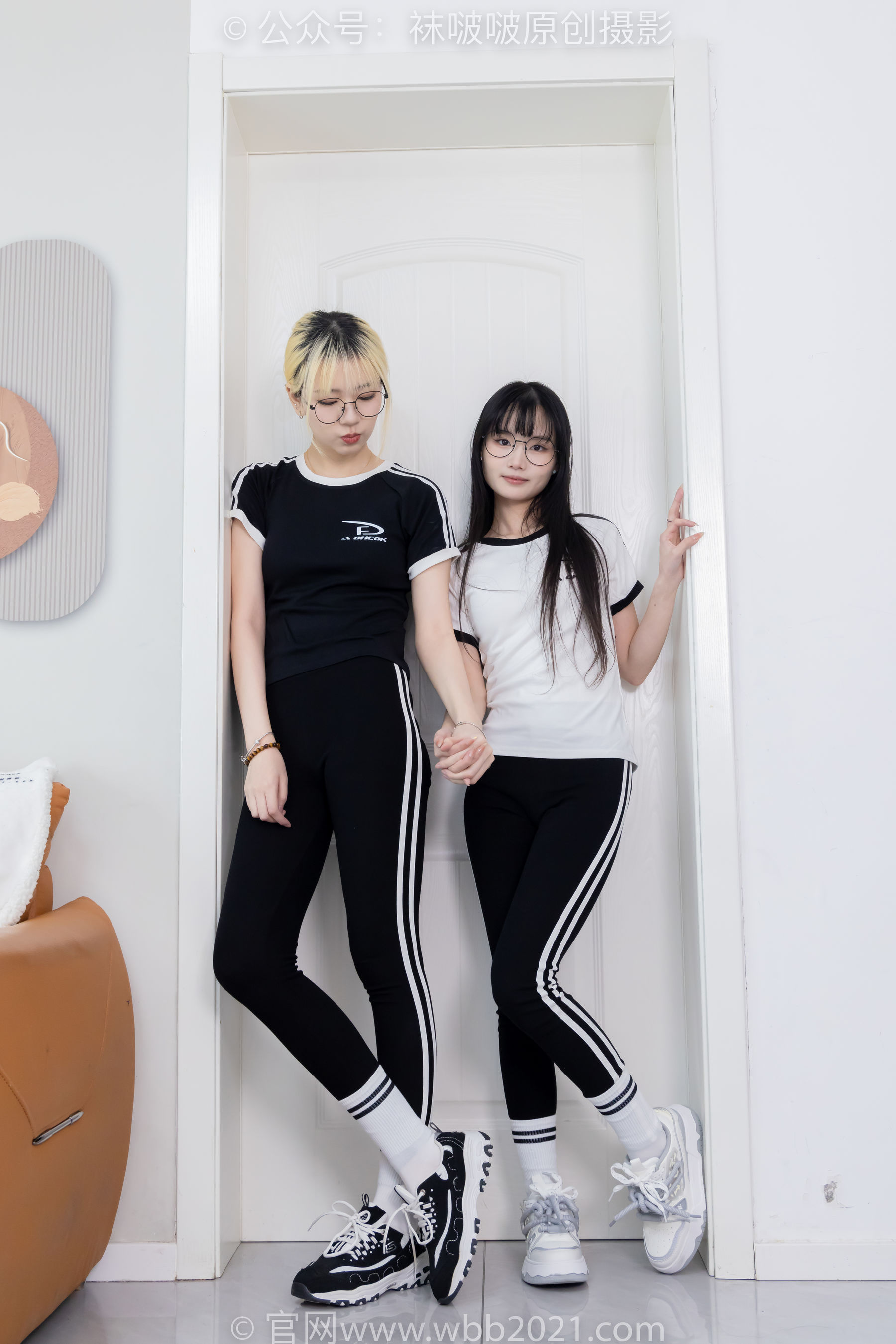 BoBoSocks袜啵啵 No.555 小甜豆&甜甜圈 - 板鞋、运动鞋、白棉袜、裸足/(154P)