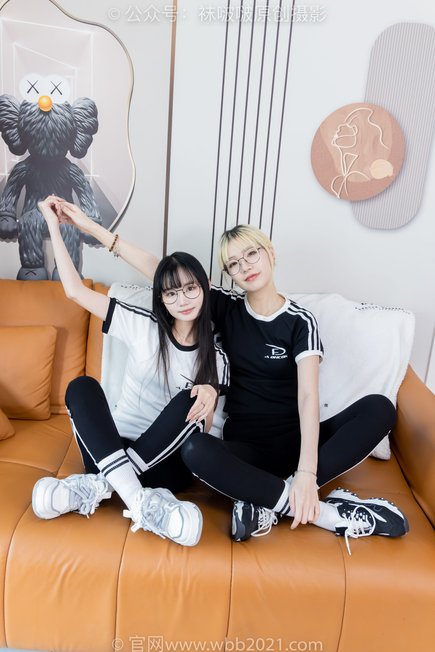 BoBoSocks袜啵啵 No.555 小甜豆&甜甜圈 - 板鞋、运动鞋、白棉袜、裸足/(154P)