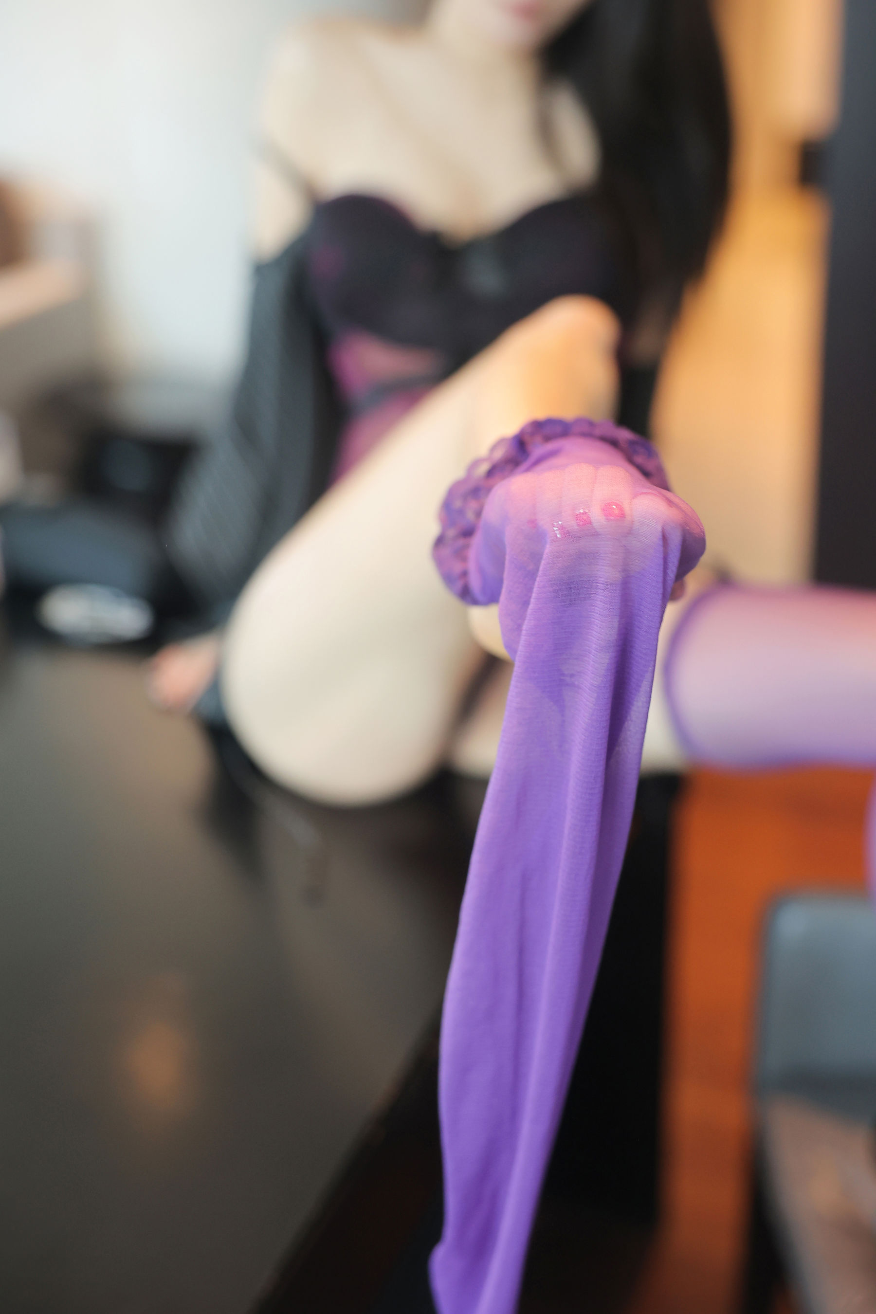 Candy糖糖 - 紫色丝袜/(85P)