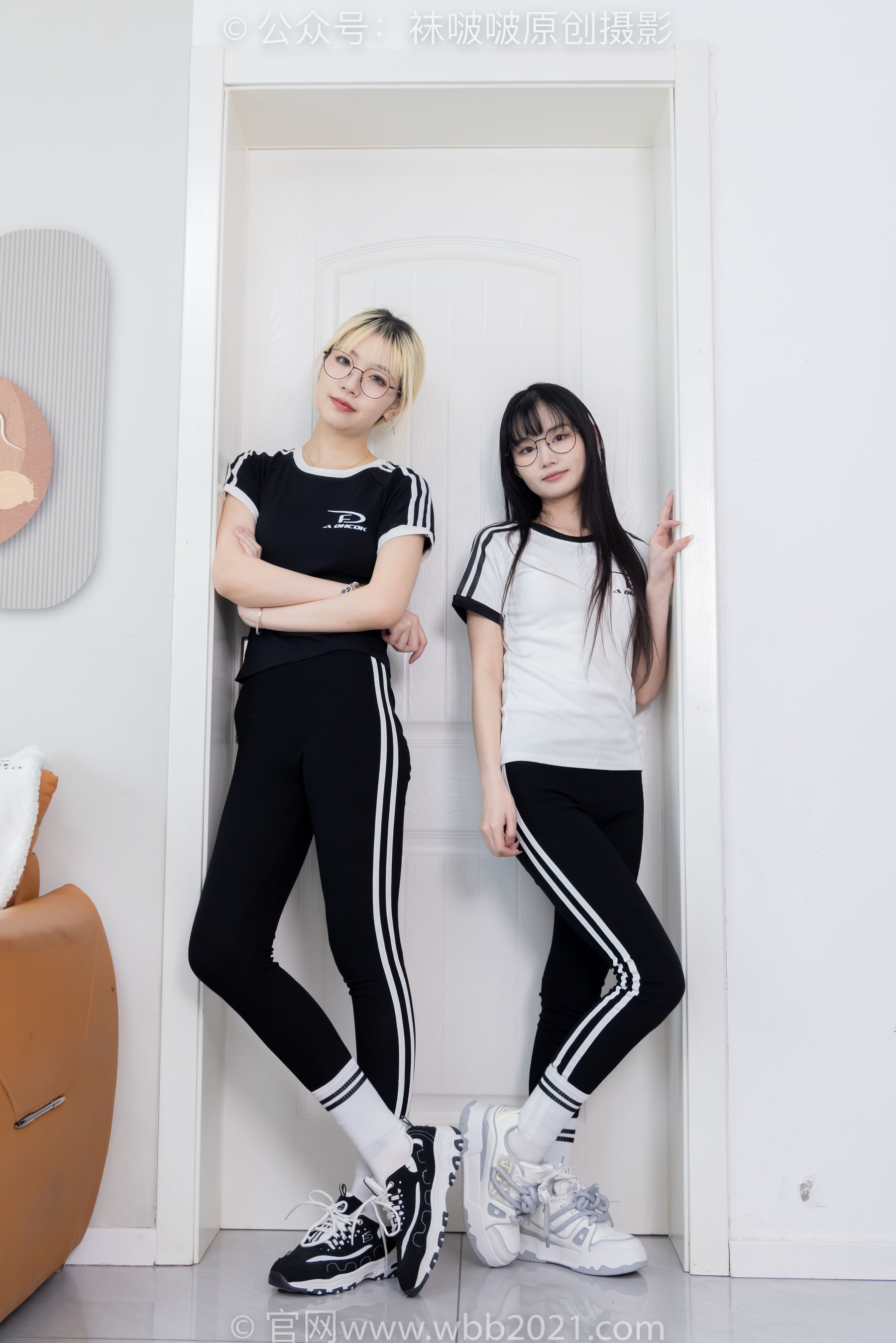 BoBoSocks袜啵啵 No.555 小甜豆&甜甜圈 - 板鞋、运动鞋、白棉袜、裸足/(154P)