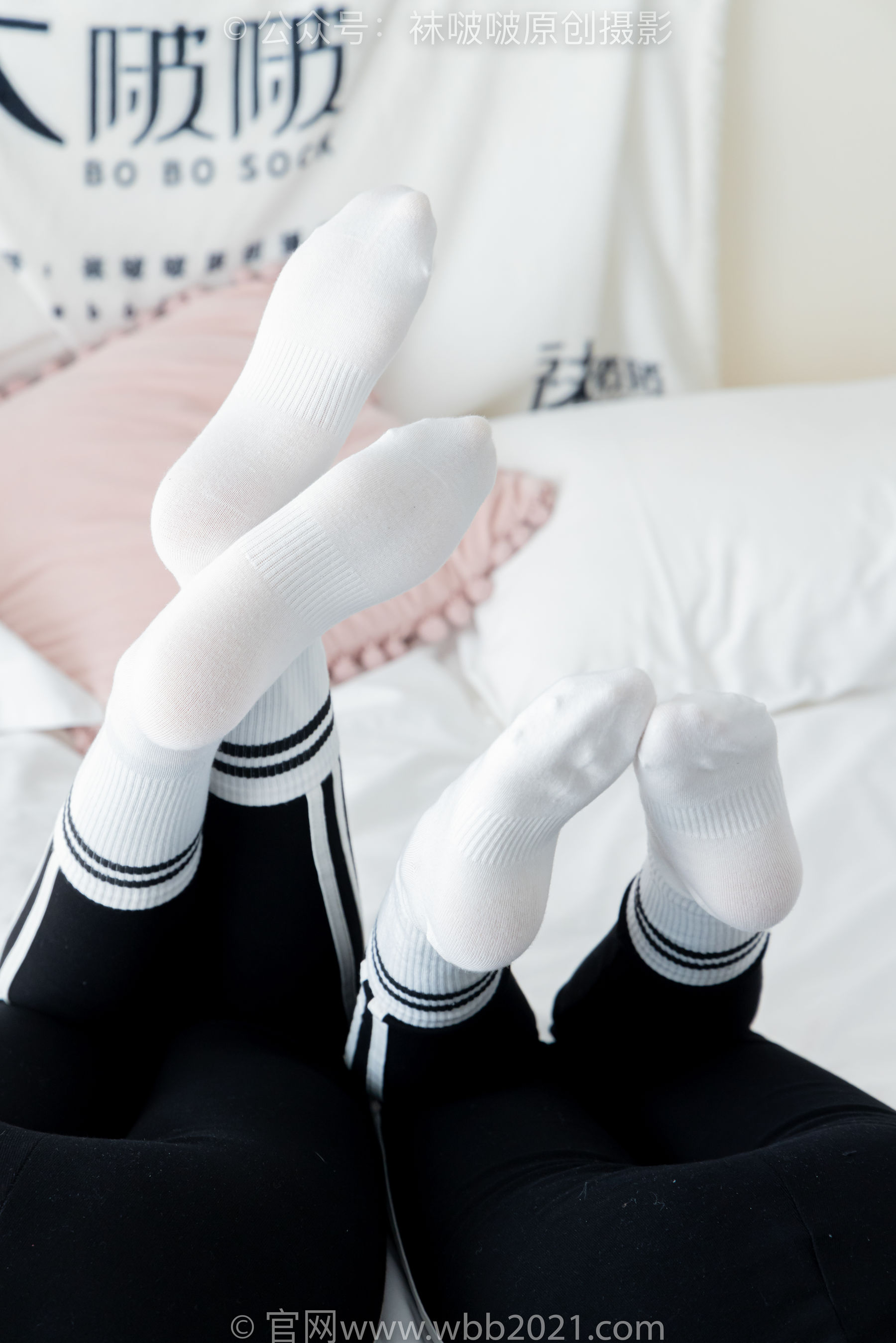 BoBoSocks袜啵啵 No.555 小甜豆&甜甜圈 - 板鞋、运动鞋、白棉袜、裸足/(154P)