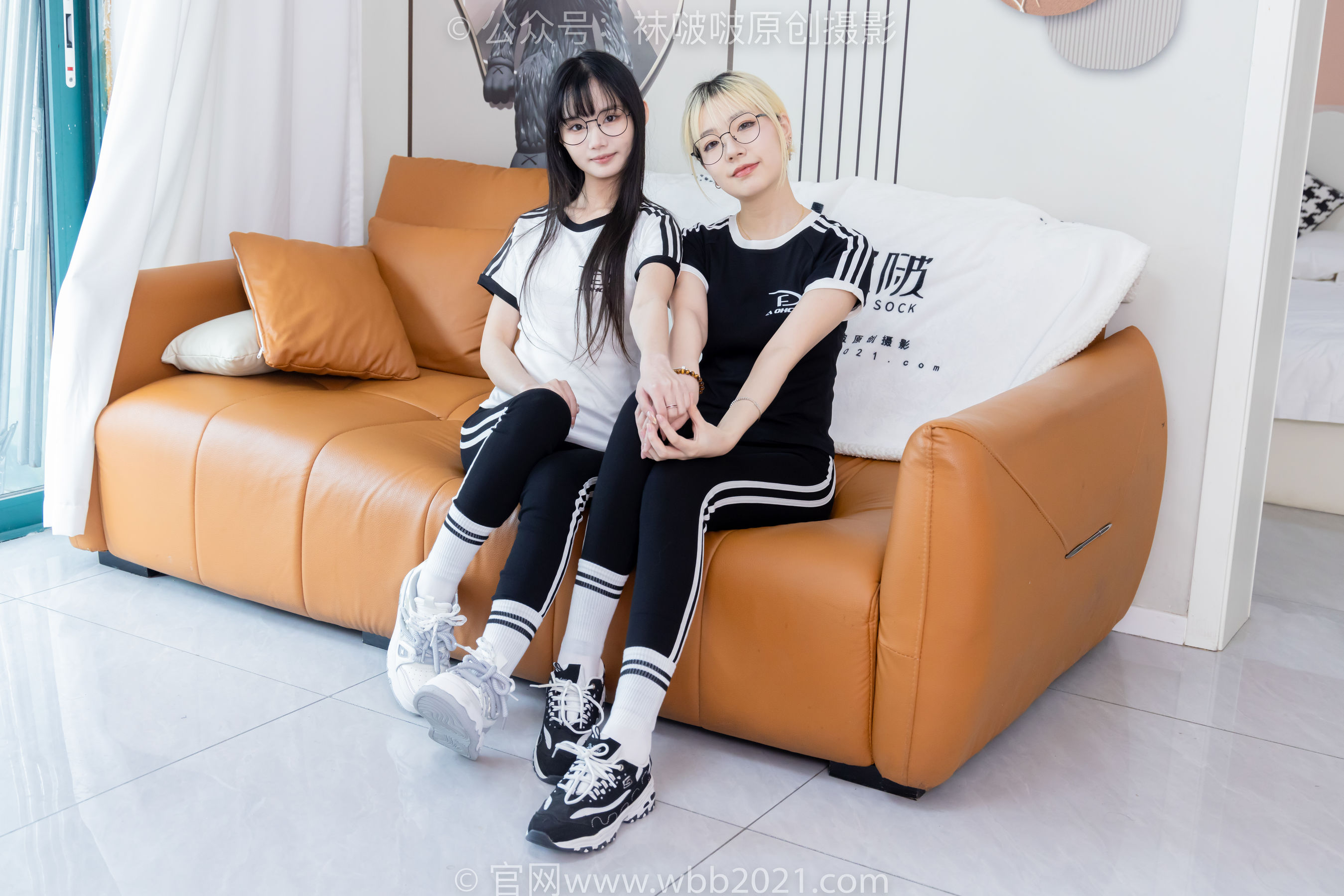 BoBoSocks袜啵啵 No.555 小甜豆&甜甜圈 - 板鞋、运动鞋、白棉袜、裸足/(154P)