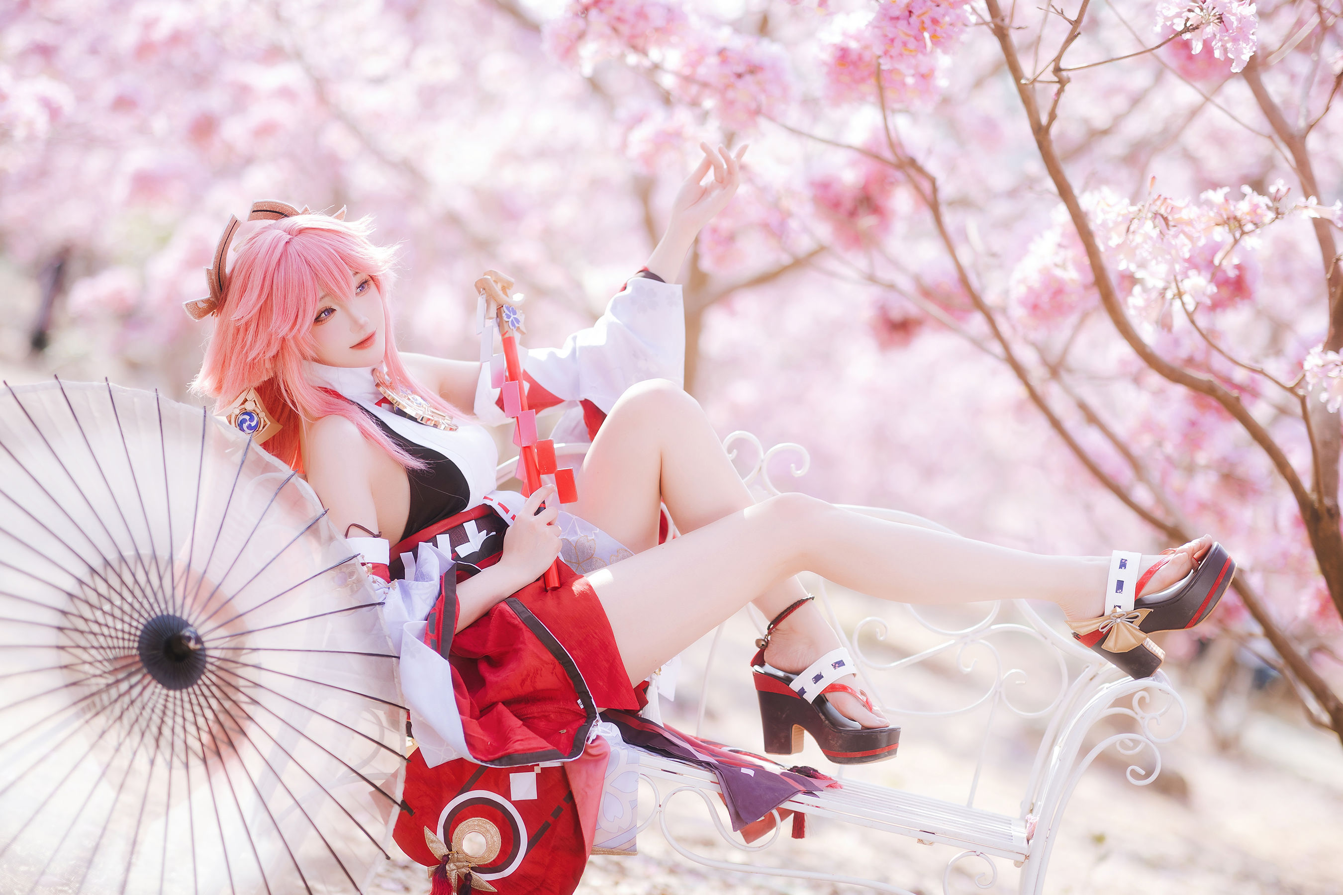 Coser瓜希酱福利 - 原神 八重神子/(20P)