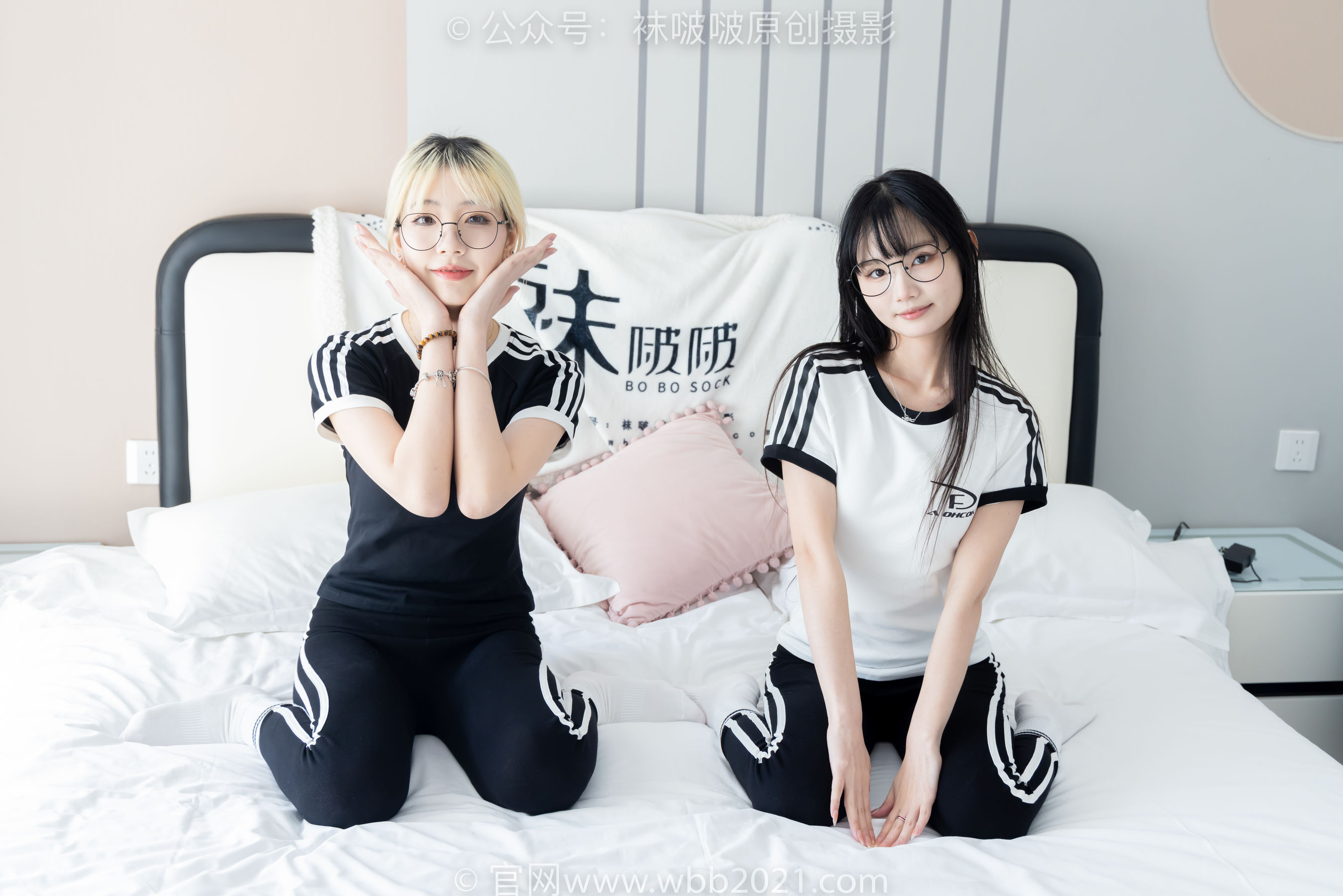 BoBoSocks袜啵啵 No.555 小甜豆&甜甜圈 - 板鞋、运动鞋、白棉袜、裸足/(154P)