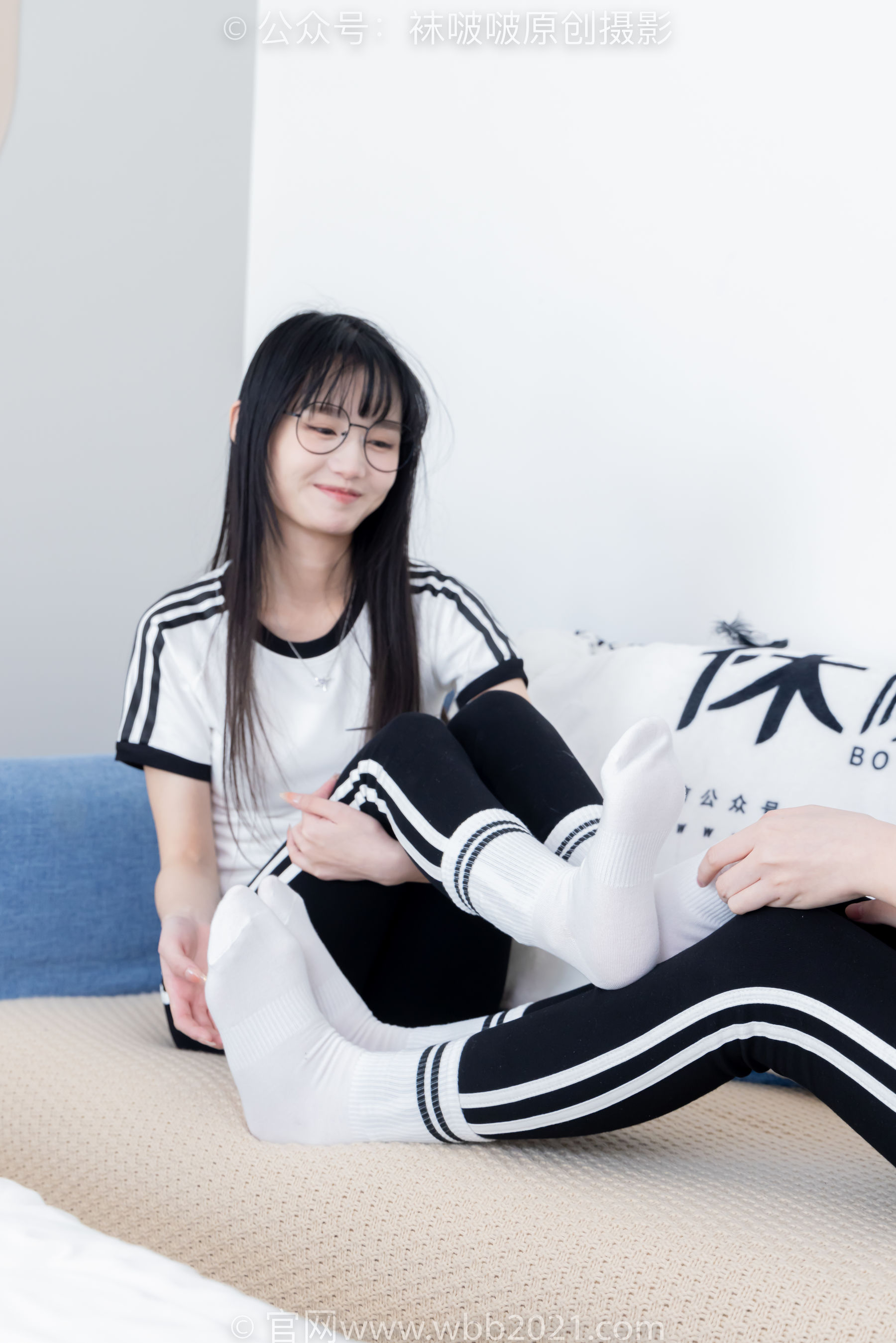 BoBoSocks袜啵啵 No.555 小甜豆&甜甜圈 - 板鞋、运动鞋、白棉袜、裸足/(154P)