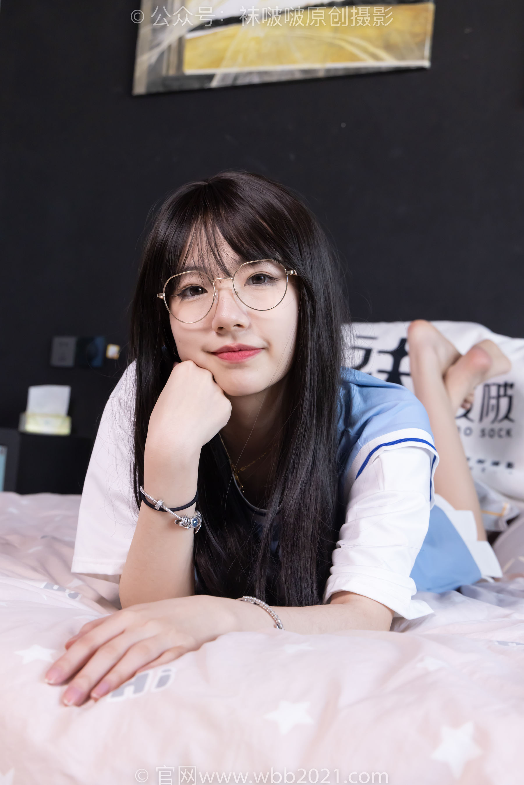 BoBoSocks袜啵啵 No.561 小甜豆 - 板鞋、短白棉袜、裸足/(155P)