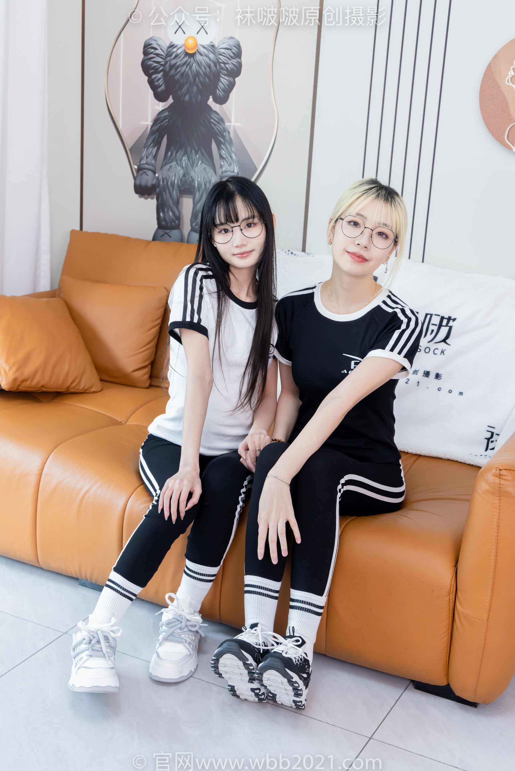 BoBoSocks袜啵啵 No.555 小甜豆&甜甜圈 - 板鞋、运动鞋、白棉袜、裸足/(154P)