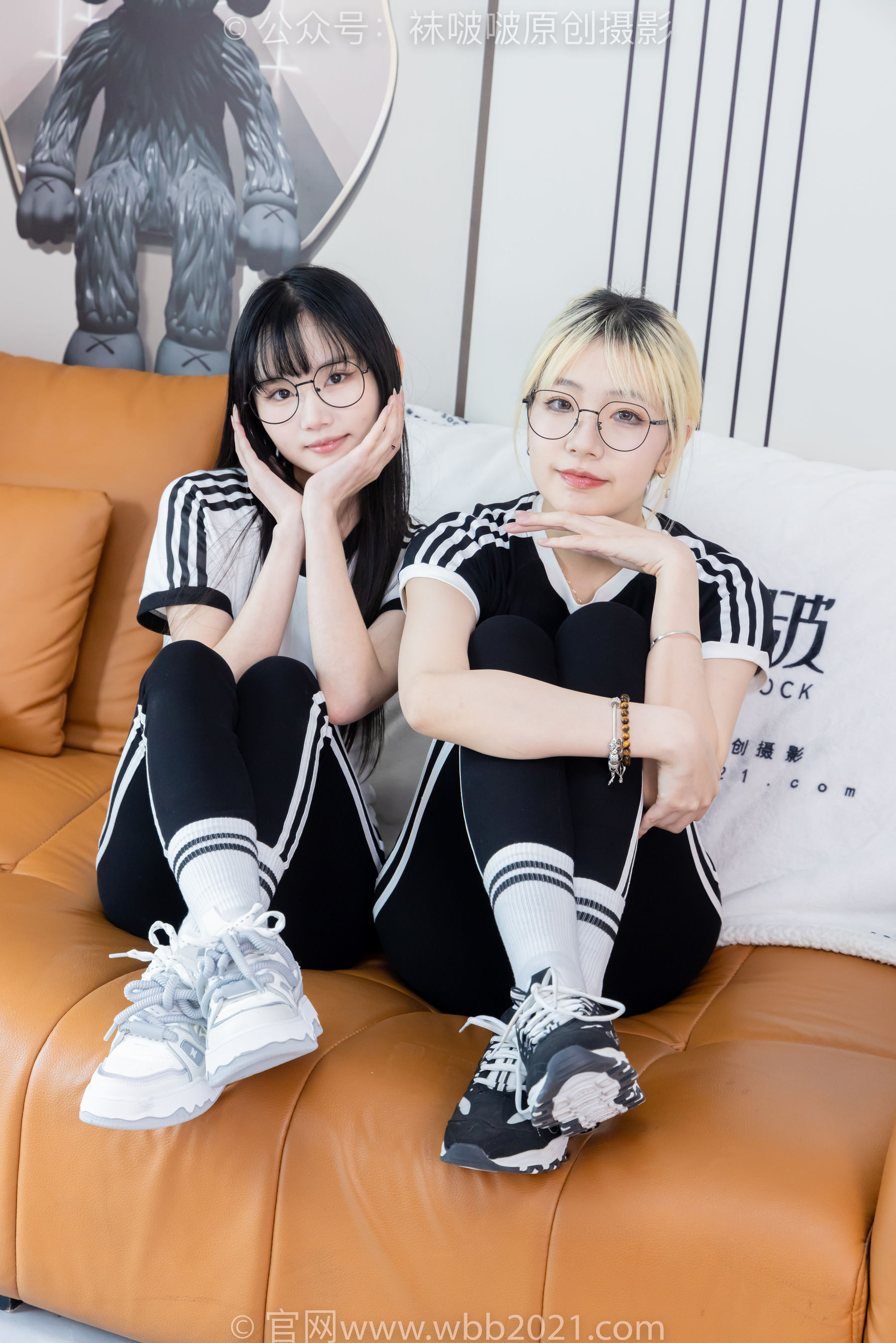 BoBoSocks袜啵啵 No.555 小甜豆&甜甜圈 - 板鞋、运动鞋、白棉袜、裸足/(154P)