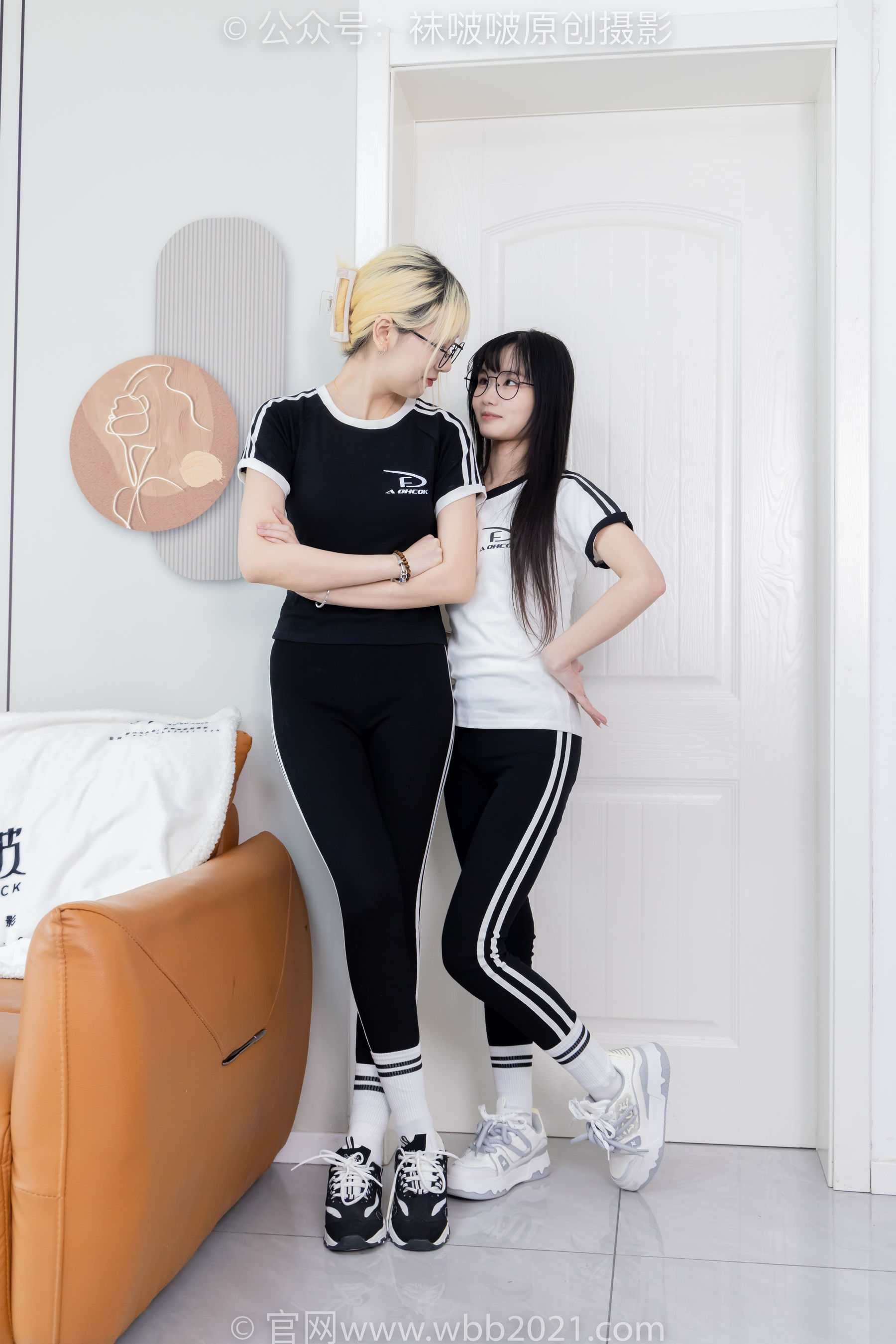 BoBoSocks袜啵啵 No.555 小甜豆&甜甜圈 - 板鞋、运动鞋、白棉袜、裸足/(154P)