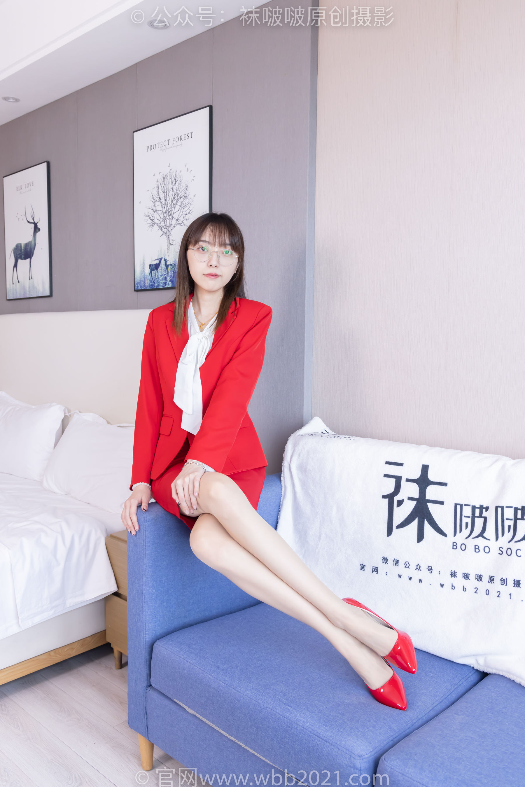 BoBoSocks袜啵啵 No.557 稚予 - 西服、两双高跟鞋、薄肉丝/(145P)