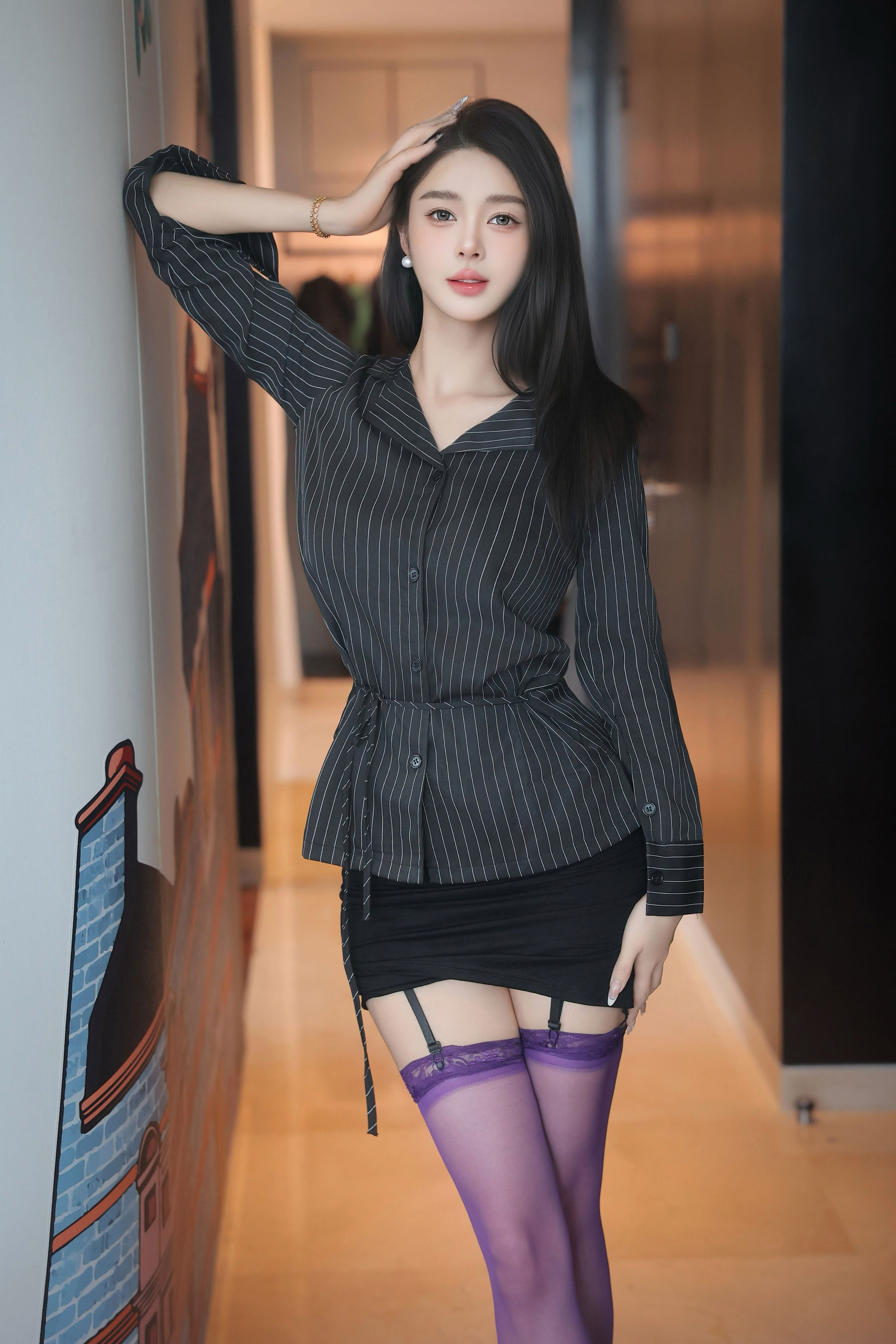 Candy糖糖 - 紫色丝袜/(85P)