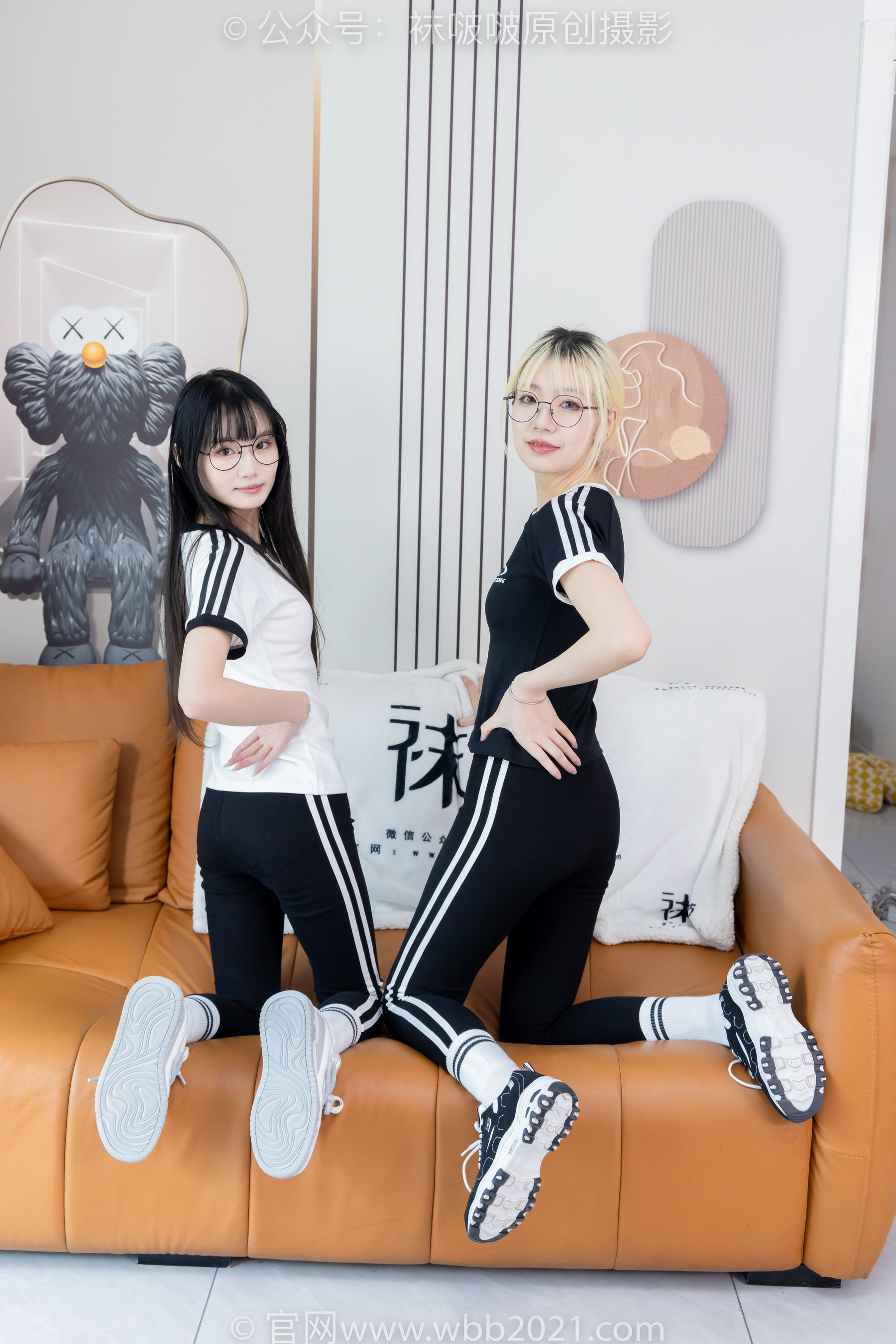 BoBoSocks袜啵啵 No.555 小甜豆&甜甜圈 - 板鞋、运动鞋、白棉袜、裸足/(154P)