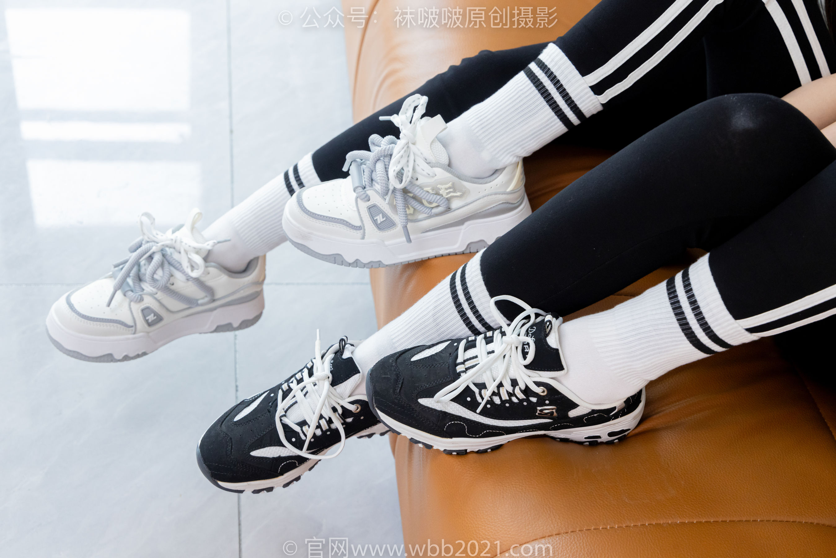 BoBoSocks袜啵啵 No.555 小甜豆&甜甜圈 - 板鞋、运动鞋、白棉袜、裸足/(154P)