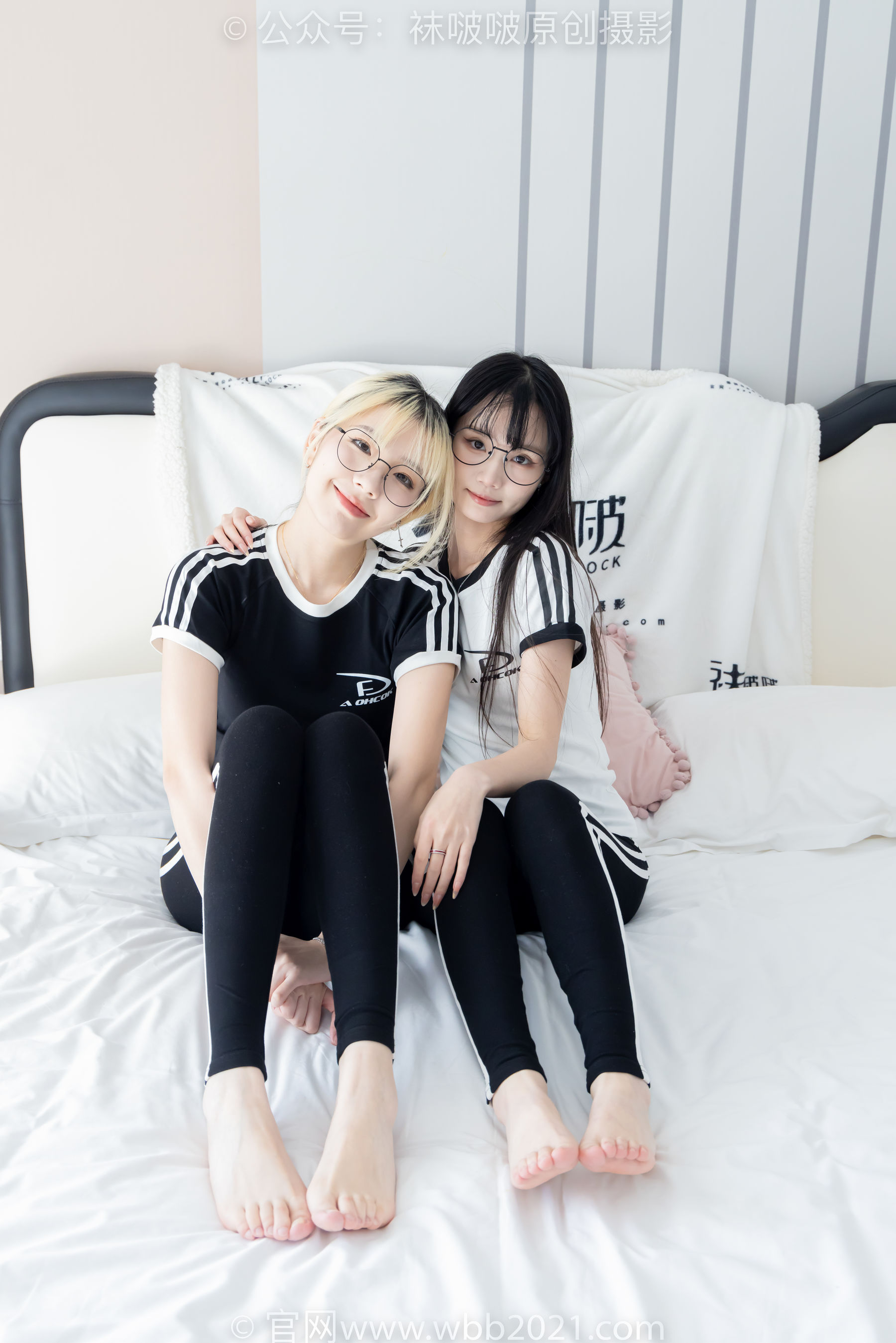 BoBoSocks袜啵啵 No.555 小甜豆&甜甜圈 - 板鞋、运动鞋、白棉袜、裸足/(154P)