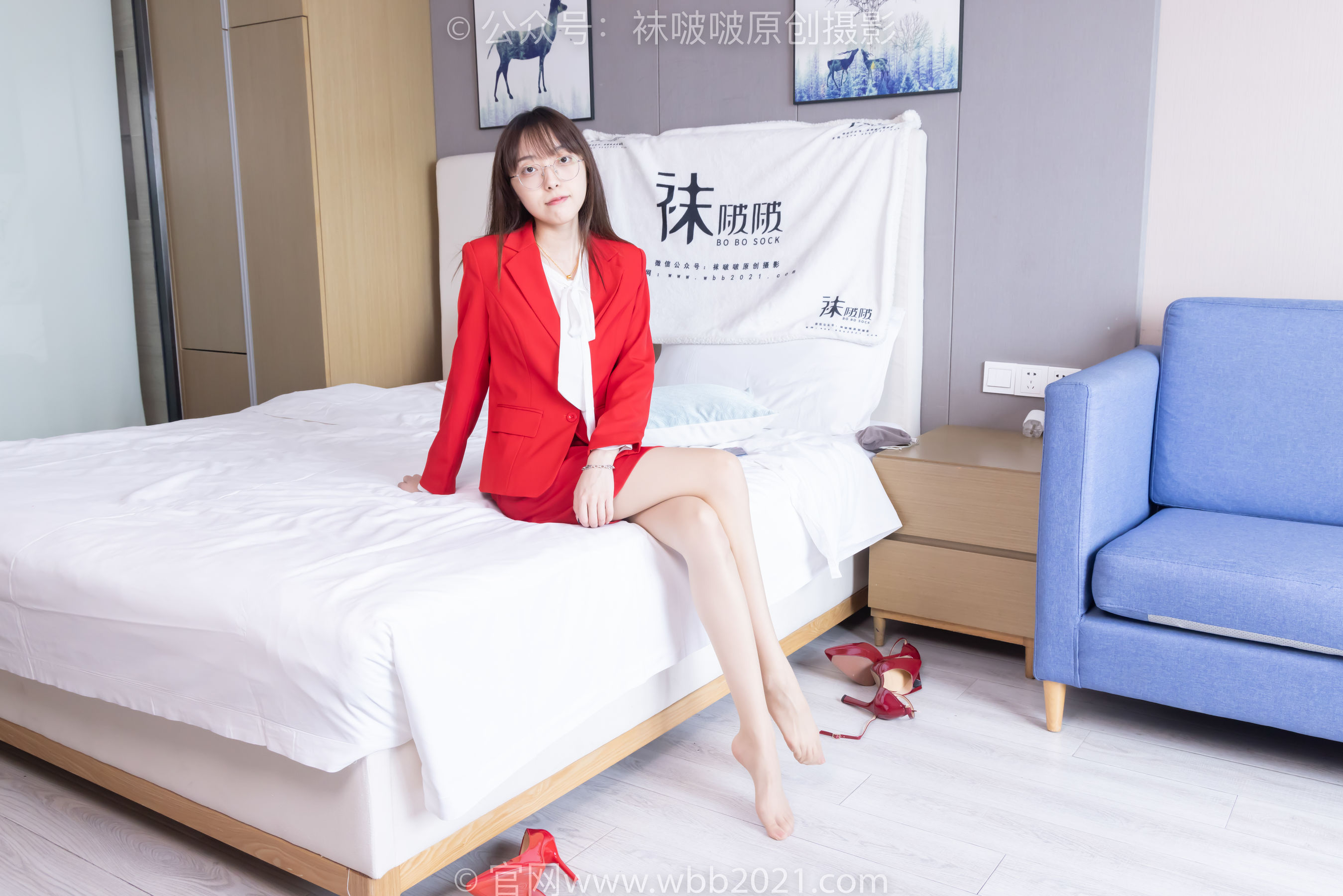 BoBoSocks袜啵啵 No.557 稚予 - 西服、两双高跟鞋、薄肉丝/(145P)