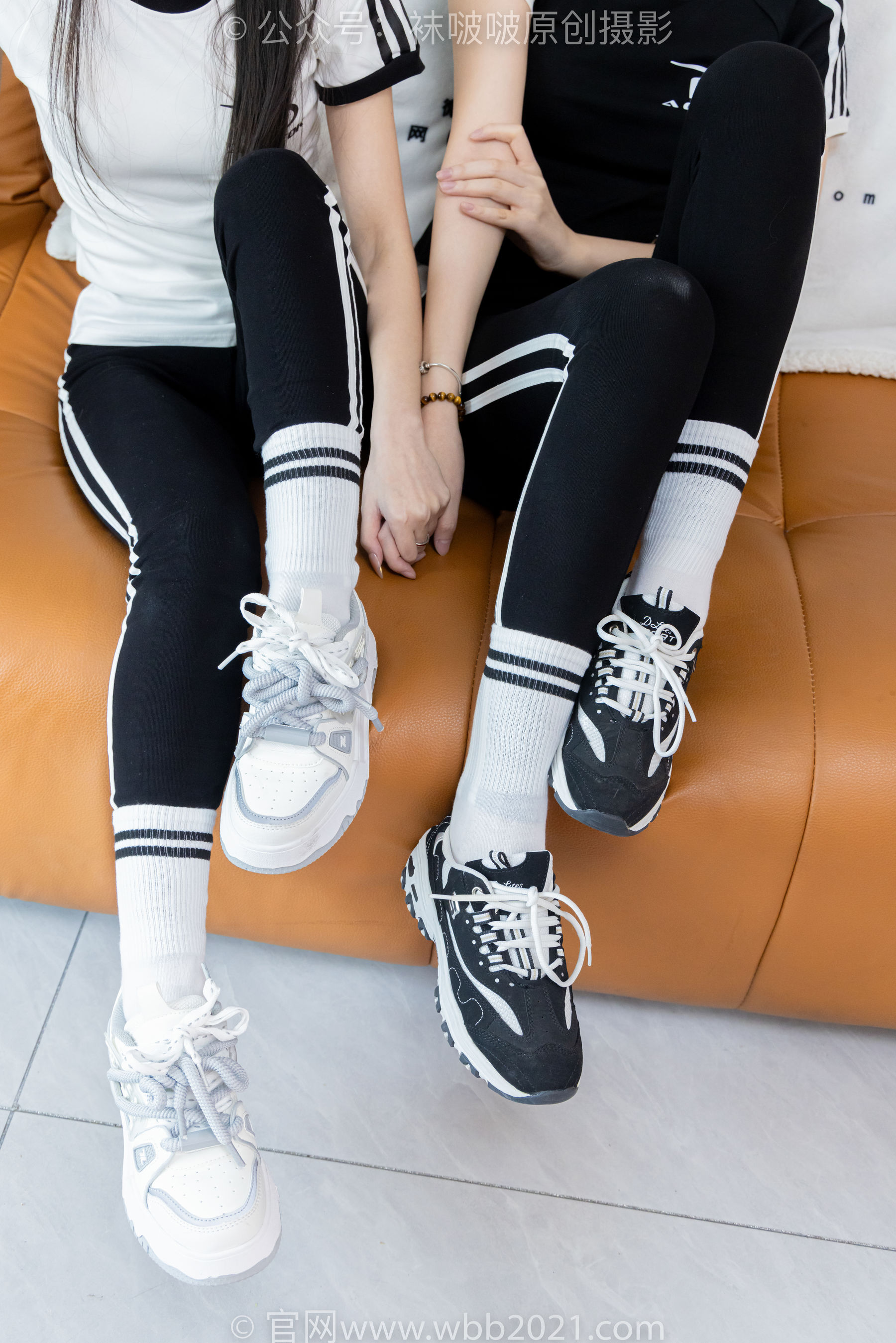 BoBoSocks袜啵啵 No.555 小甜豆&甜甜圈 - 板鞋、运动鞋、白棉袜、裸足/(154P)