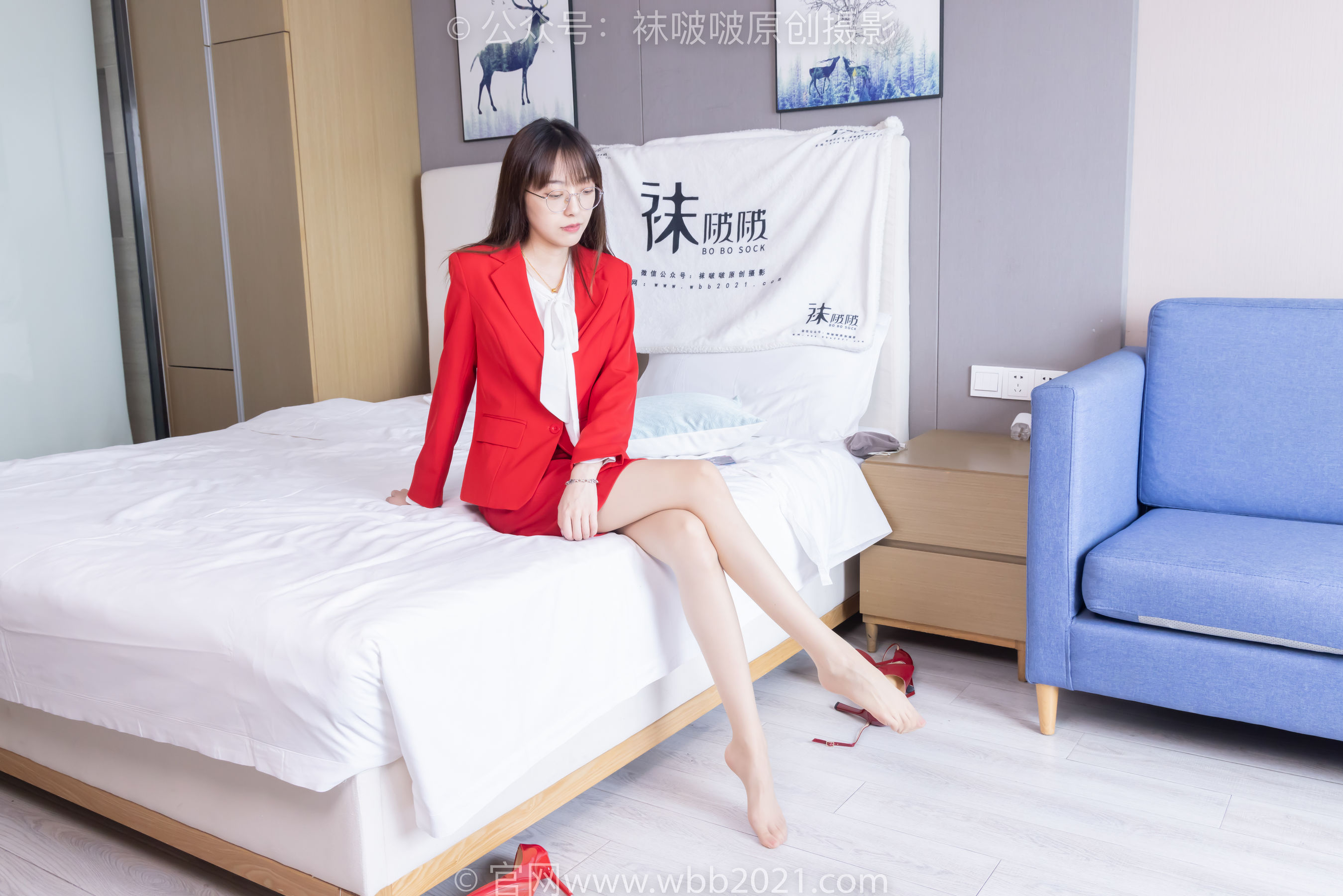 BoBoSocks袜啵啵 No.557 稚予 - 西服、两双高跟鞋、薄肉丝/(145P)