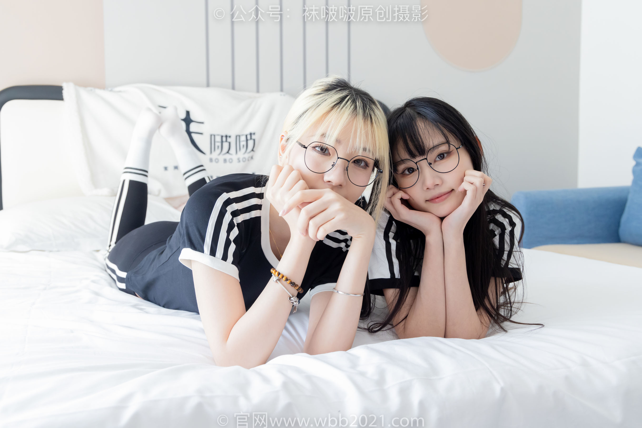 BoBoSocks袜啵啵 No.555 小甜豆&甜甜圈 - 板鞋、运动鞋、白棉袜、裸足/(154P)