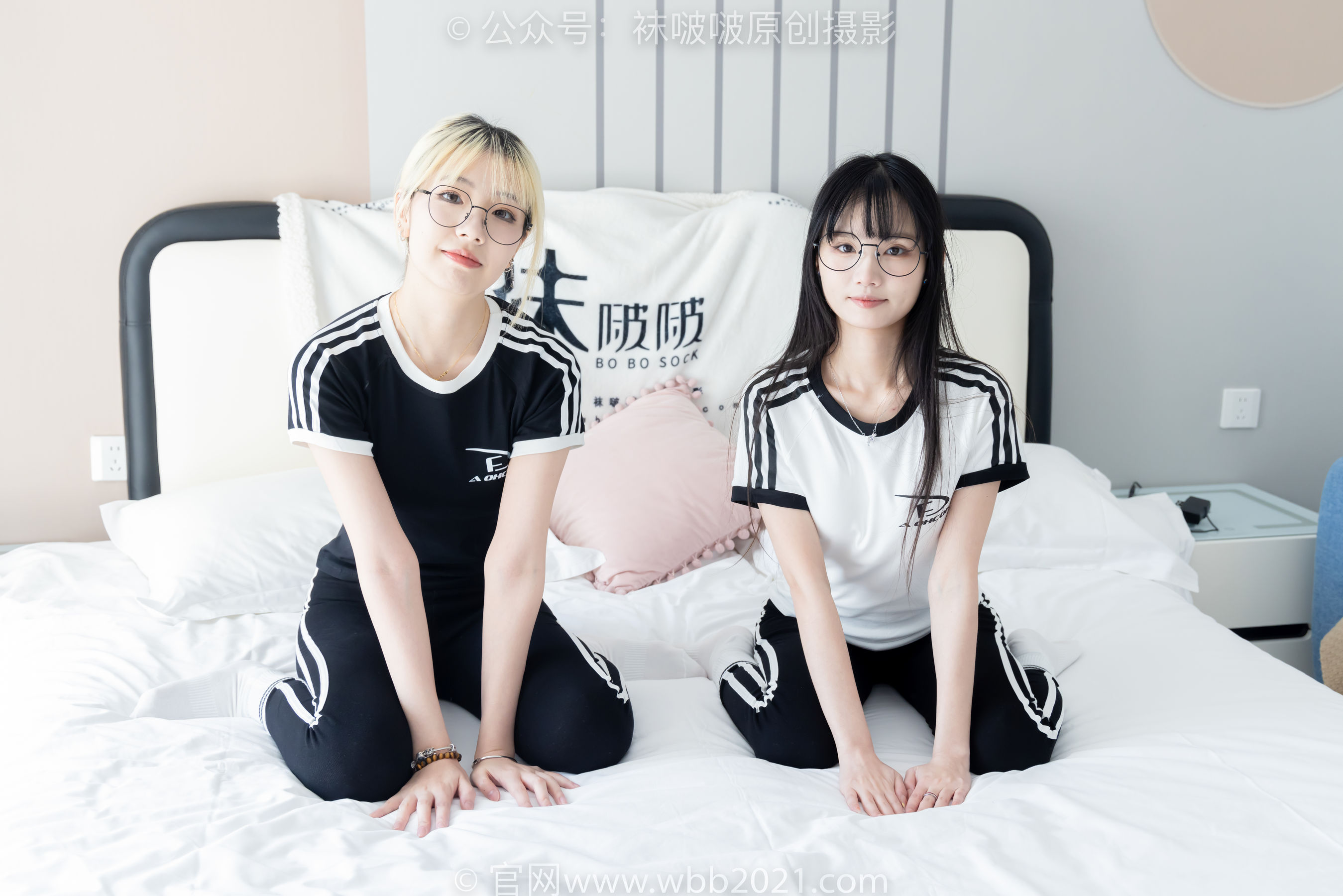 BoBoSocks袜啵啵 No.555 小甜豆&甜甜圈 - 板鞋、运动鞋、白棉袜、裸足/(154P)